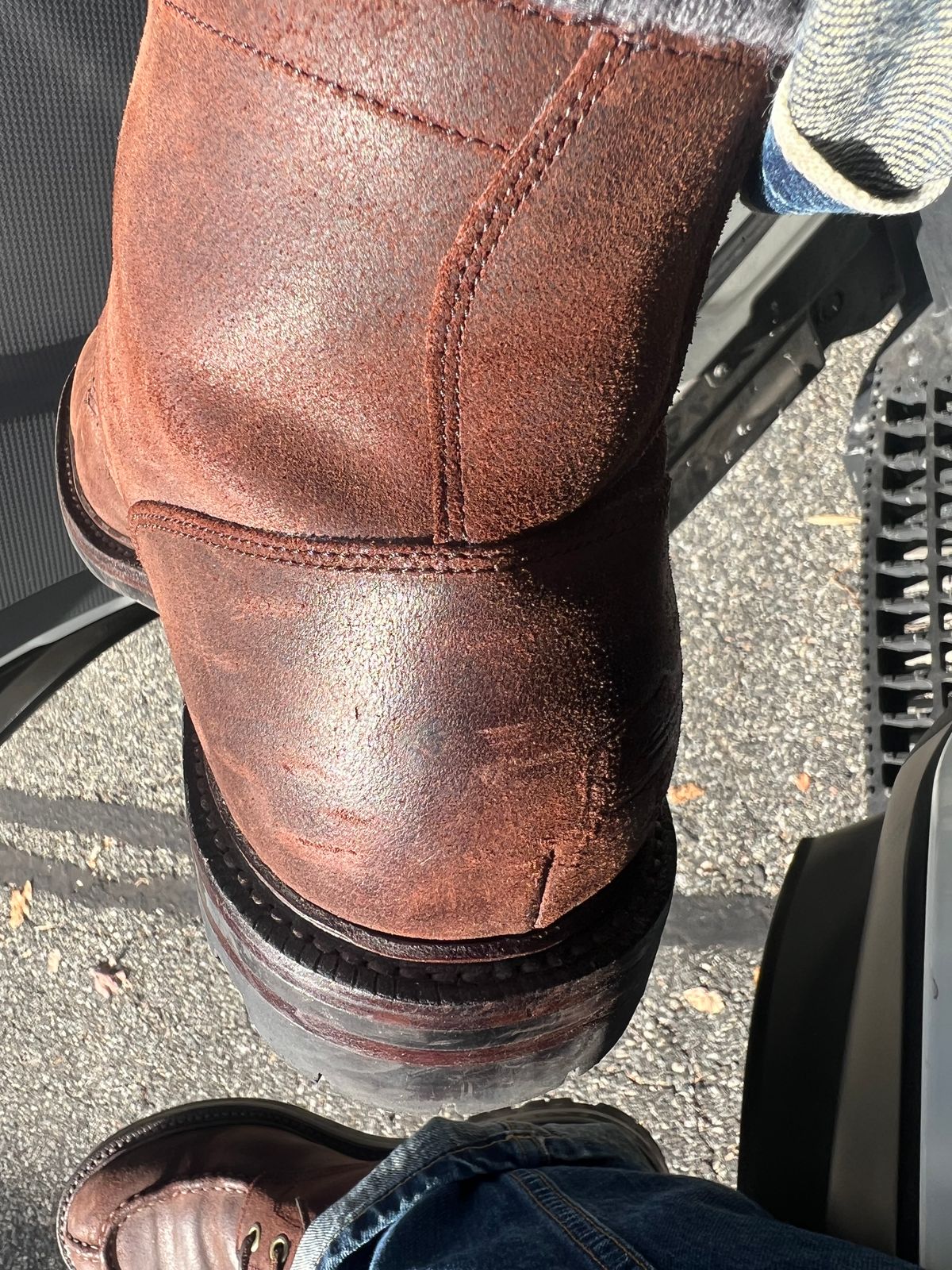 Photo by Rangerfan7676 on November 5, 2024 of the Grant Stone Ottawa Boot in C.F. Stead Tobacco Waxy Commander Suede.