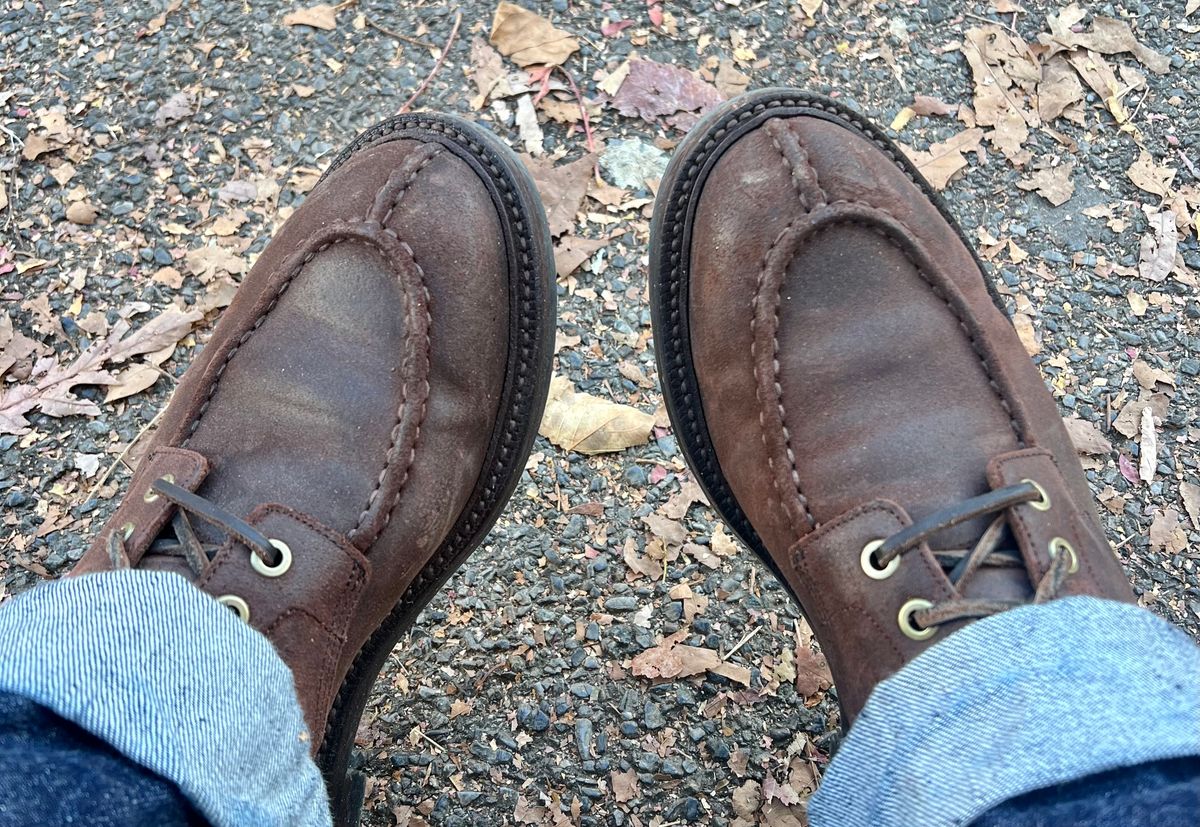 Photo by Rangerfan7676 on November 5, 2024 of the Grant Stone Ottawa Boot in C.F. Stead Tobacco Waxy Commander Suede.