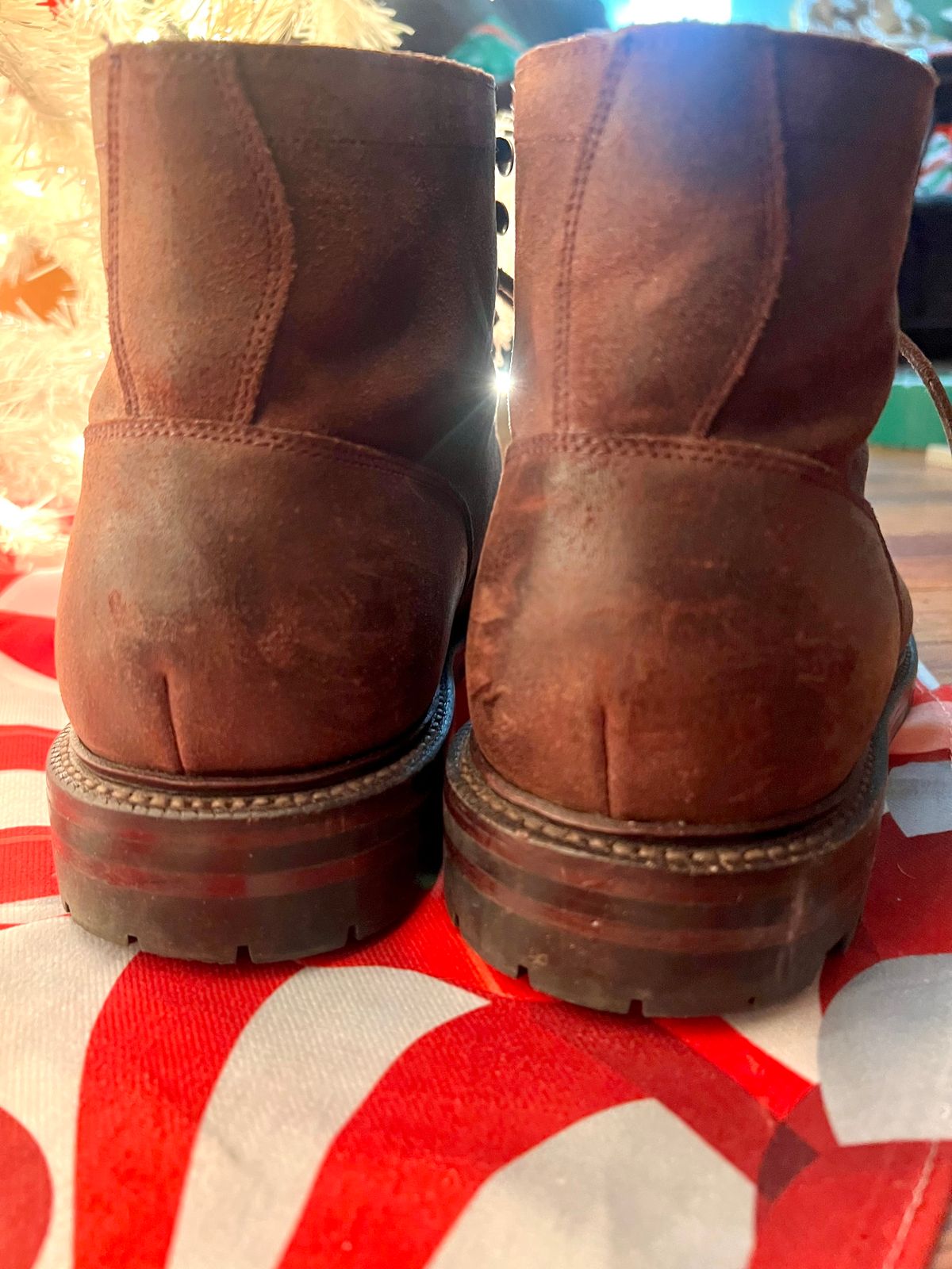 Photo by Rangerfan7676 on December 2, 2024 of the Grant Stone Ottawa Boot in C.F. Stead Tobacco Waxy Commander Suede.