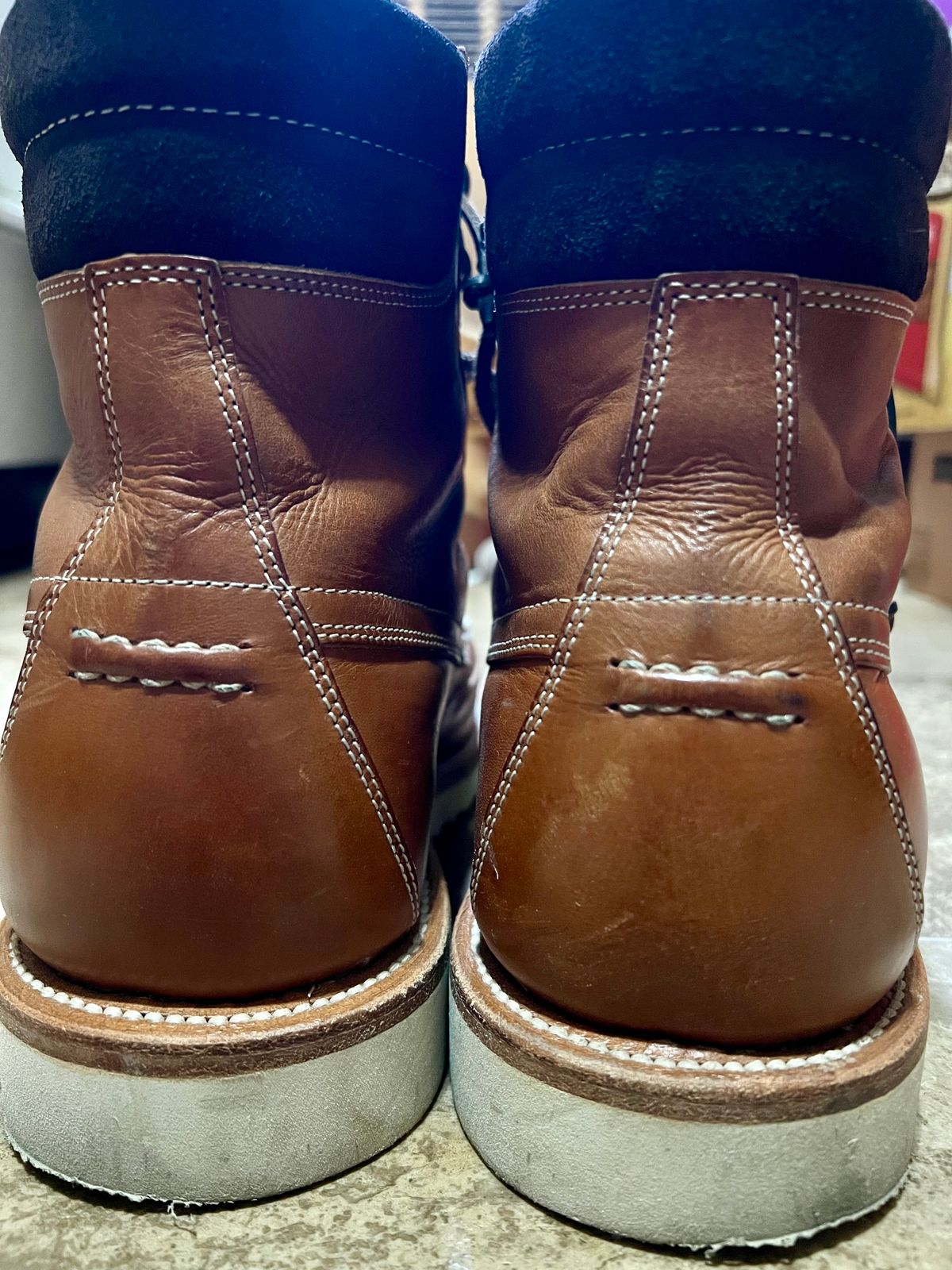 Photo by Rangerfan7676 on November 1, 2023 of the Grant Stone Field Boot in Badalassi Carlo Saddle Tan Minerva.
