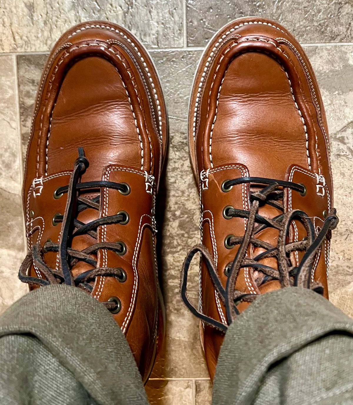 Photo by Rangerfan7676 on November 1, 2023 of the Grant Stone Field Boot in Badalassi Carlo Saddle Tan Minerva.