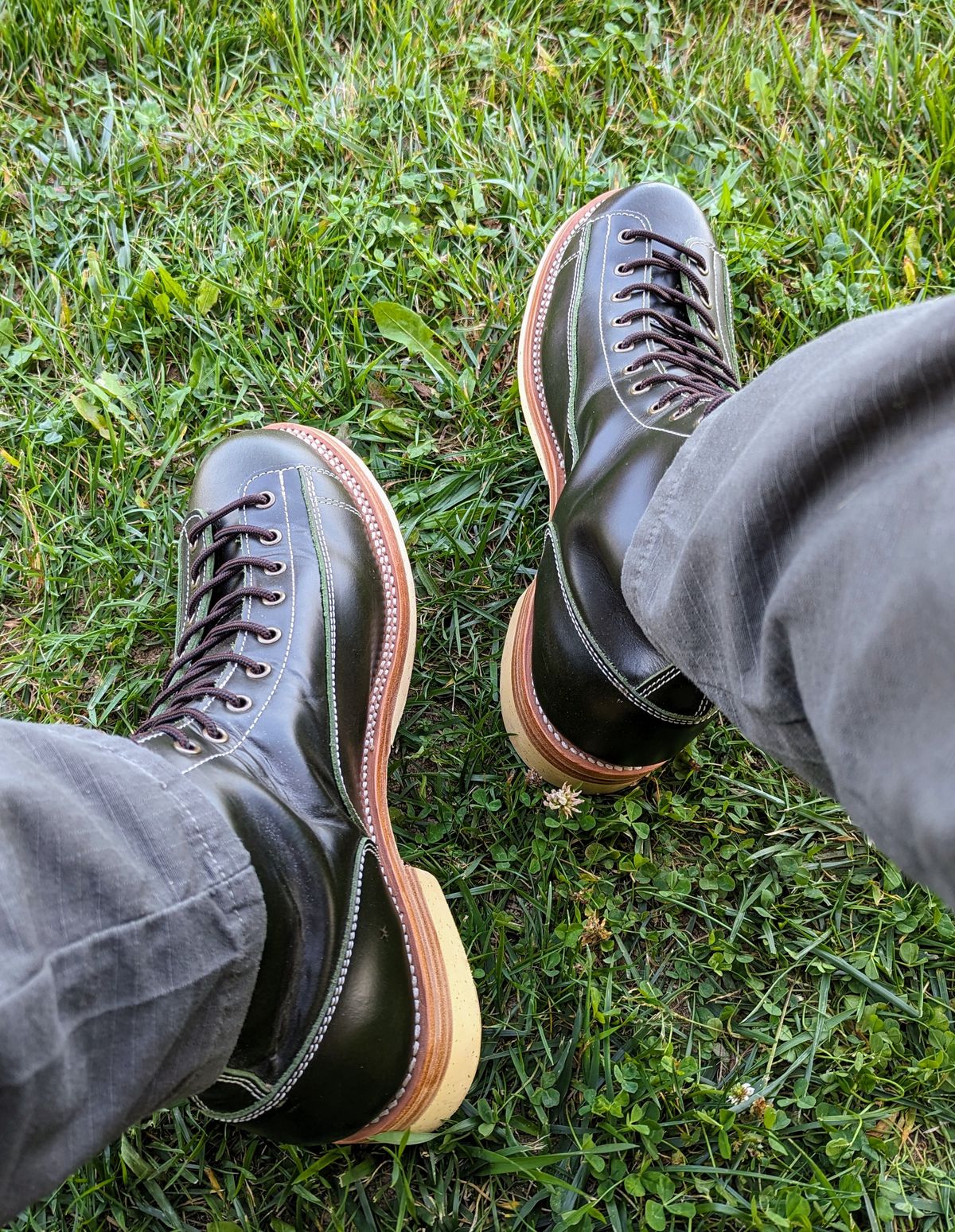 Photo by Leif on October 3, 2023 of the Moroso British Horse Lace-Up in Australian cowhide.