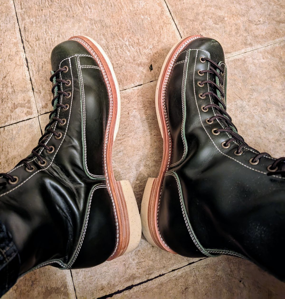 Photo by Leif on October 4, 2023 of the Moroso British Horse Lace-Up in Australian cowhide.
