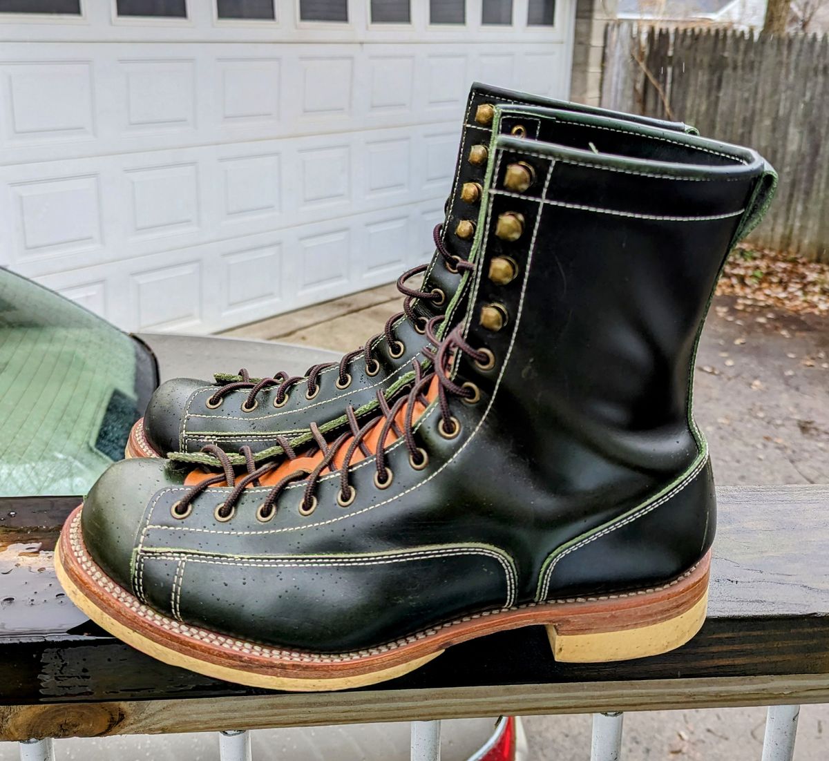 Photo by Leif on December 5, 2023 of the Moroso British Horse Lace-Up in Australian cowhide.