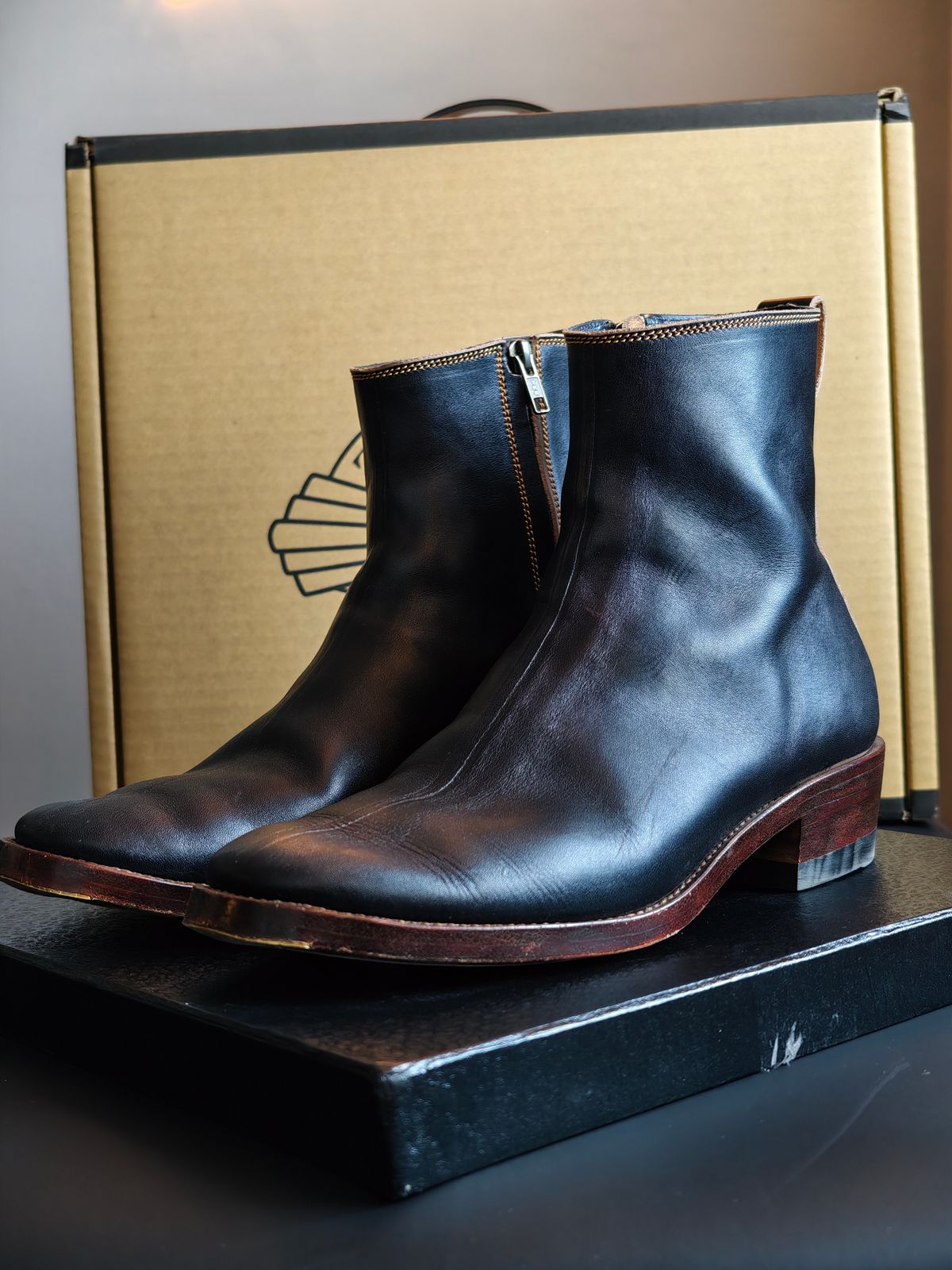 Photo by eisen on February 1, 2026 of the Fortis Boots Antasena in Indonesian Teacore Black Leather.