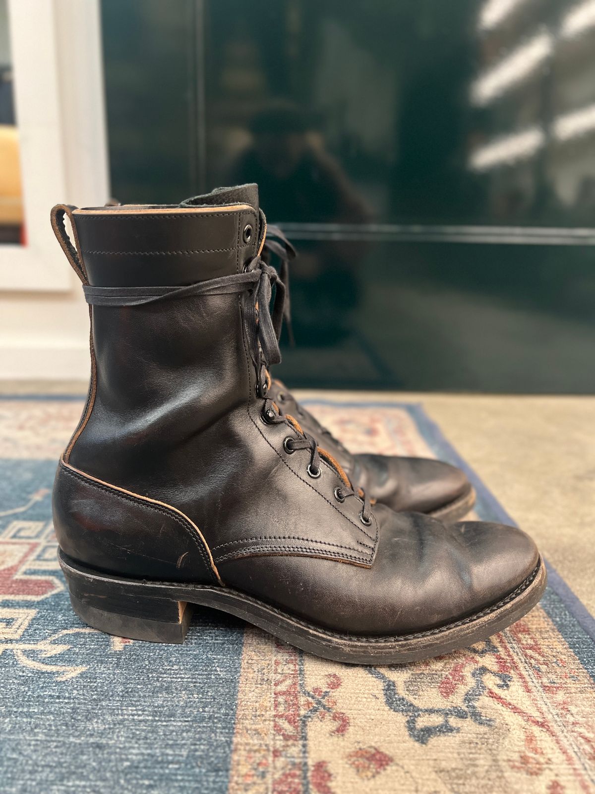 Photo by friendo on December 6, 2023 of the Rolling Dub Trio Griffin 8.5" Plain Toe Boots in Unknown Material.