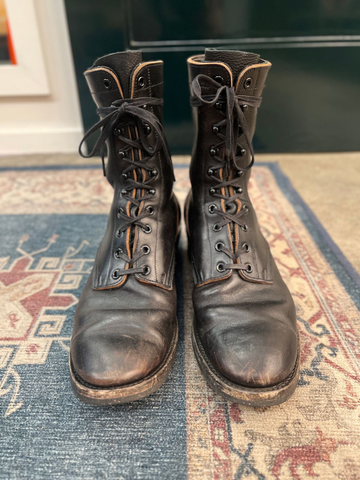 Photo by friendo on December 6, 2023 of the Rolling Dub Trio Griffin 8.5" Plain Toe Boots in Unknown Material.