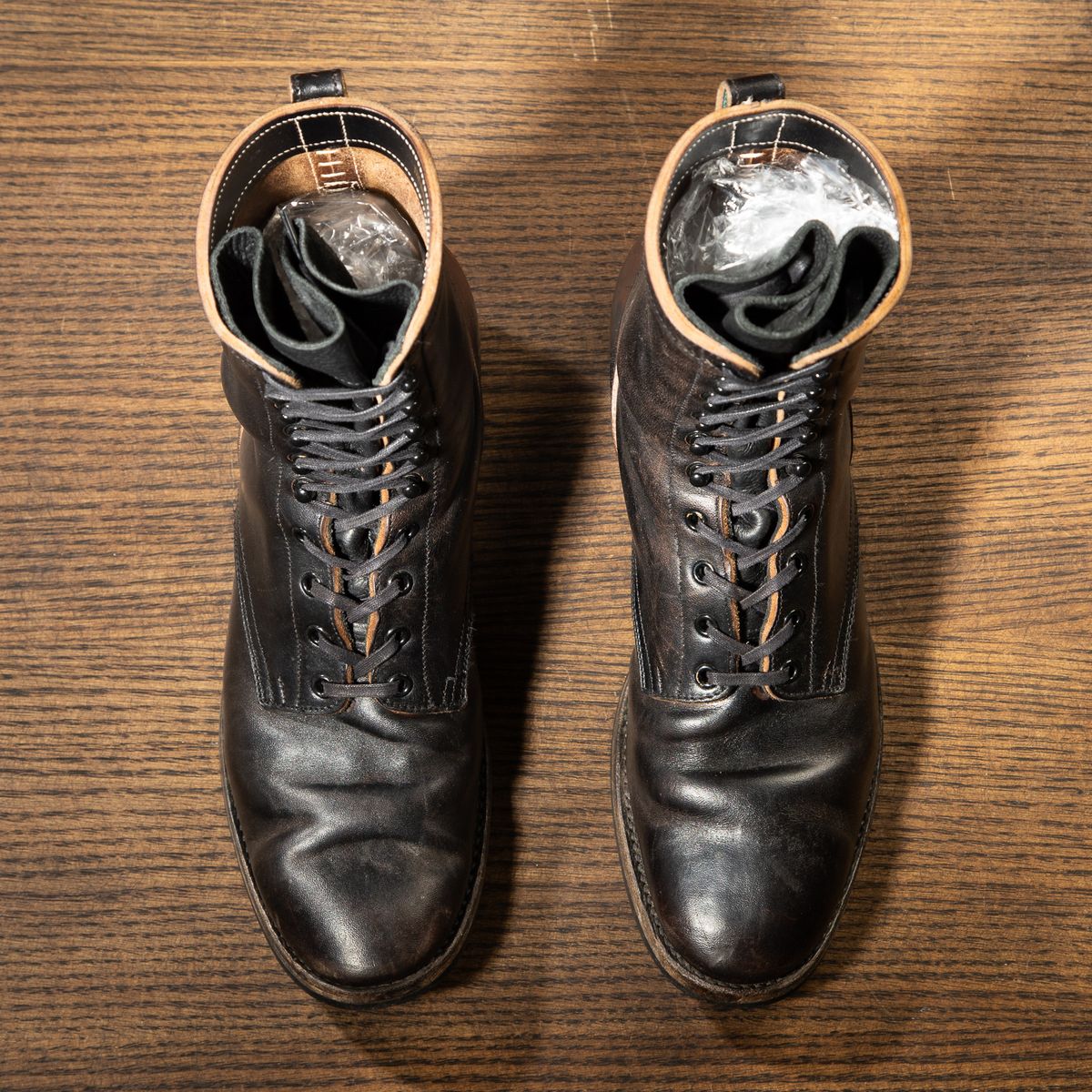 Photo by friendo on February 3, 2024 of the Rolling Dub Trio Griffin 8.5" Plain Toe Boots in Unknown Material.