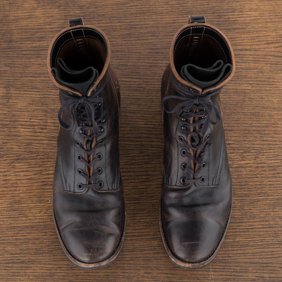 Photo by friendo on April 5, 2024 of the Rolling Dub Trio Griffin 8.5" Plain Toe Boots in Unknown Material.