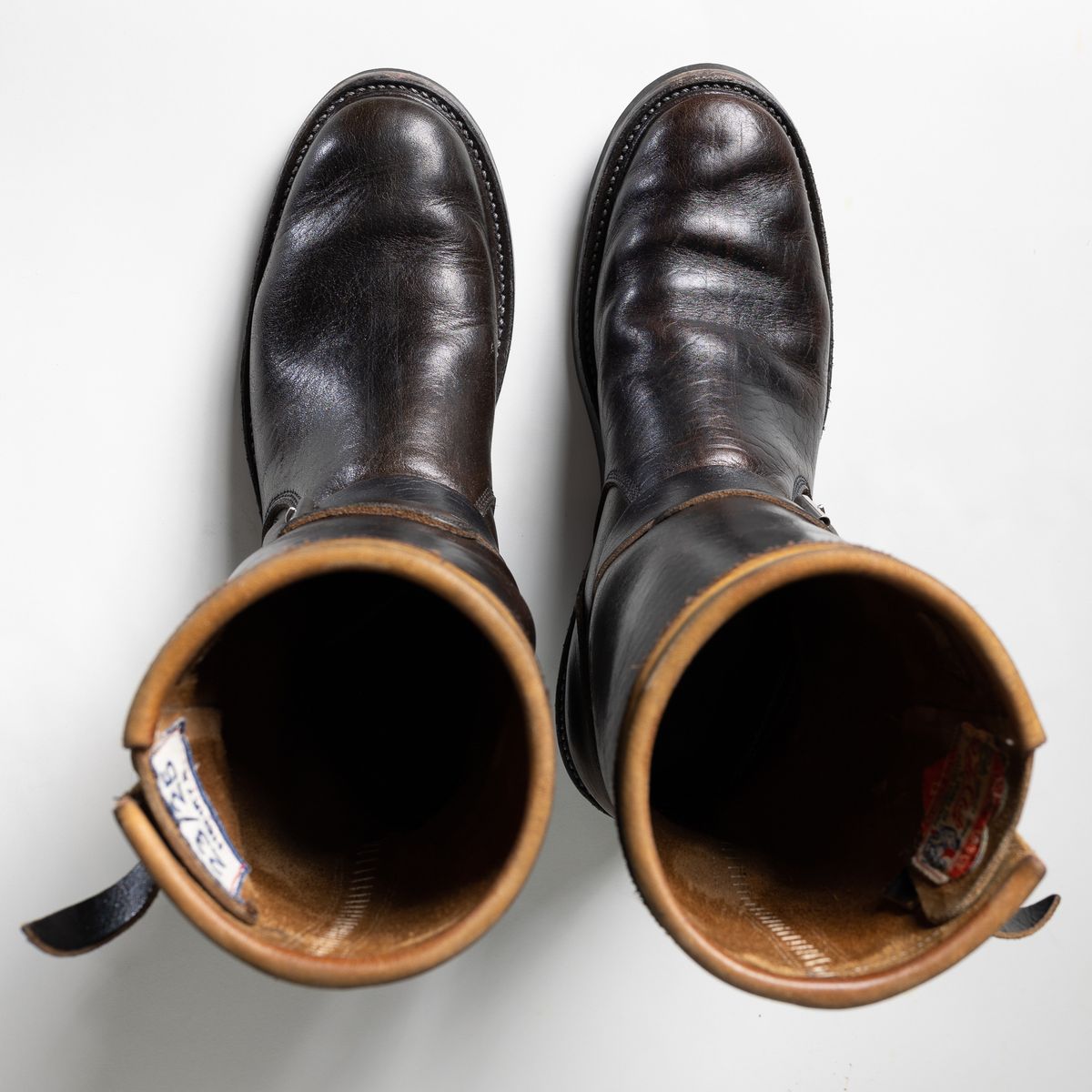 Photo by friendo on November 5, 2022 of the Role Club Anniversary Engineer Boots in Shinki Hand-Finished Black Horsehide.
