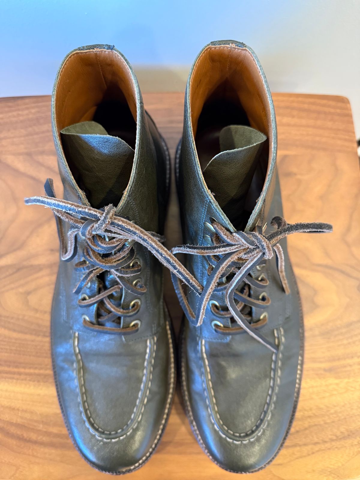 Photo by npaust on December 5, 2024 of the Grant Stone Brass Boot in Incas Jungle Kangaroo.
