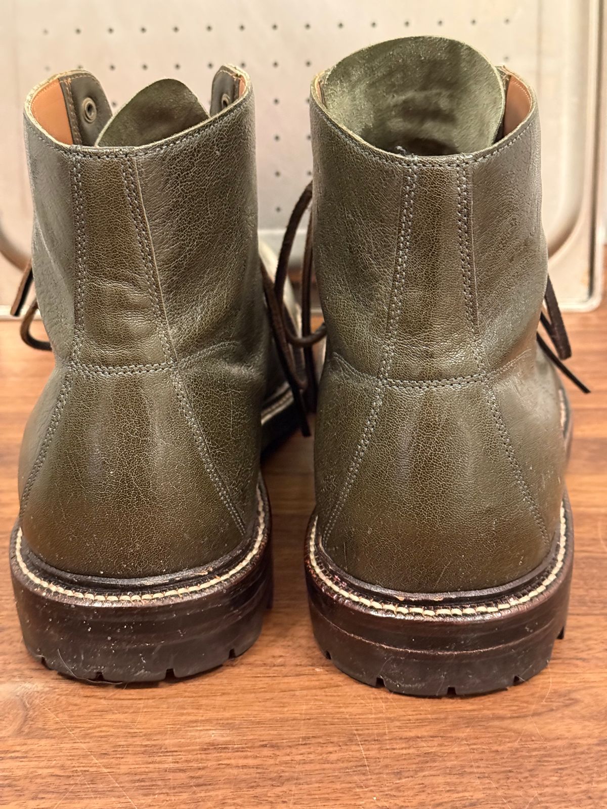 Photo by npaust on February 5, 2025 of the Grant Stone Brass Boot in Incas Jungle Kangaroo.