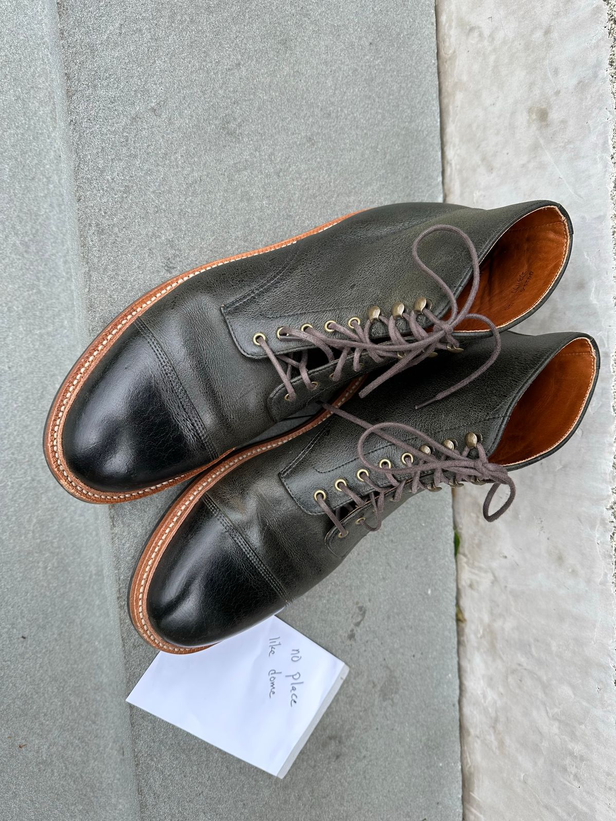 Photo by npaust on November 3, 2022 of the Grant Stone Cap Toe Boot in C.F. Stead Forest Kudu.