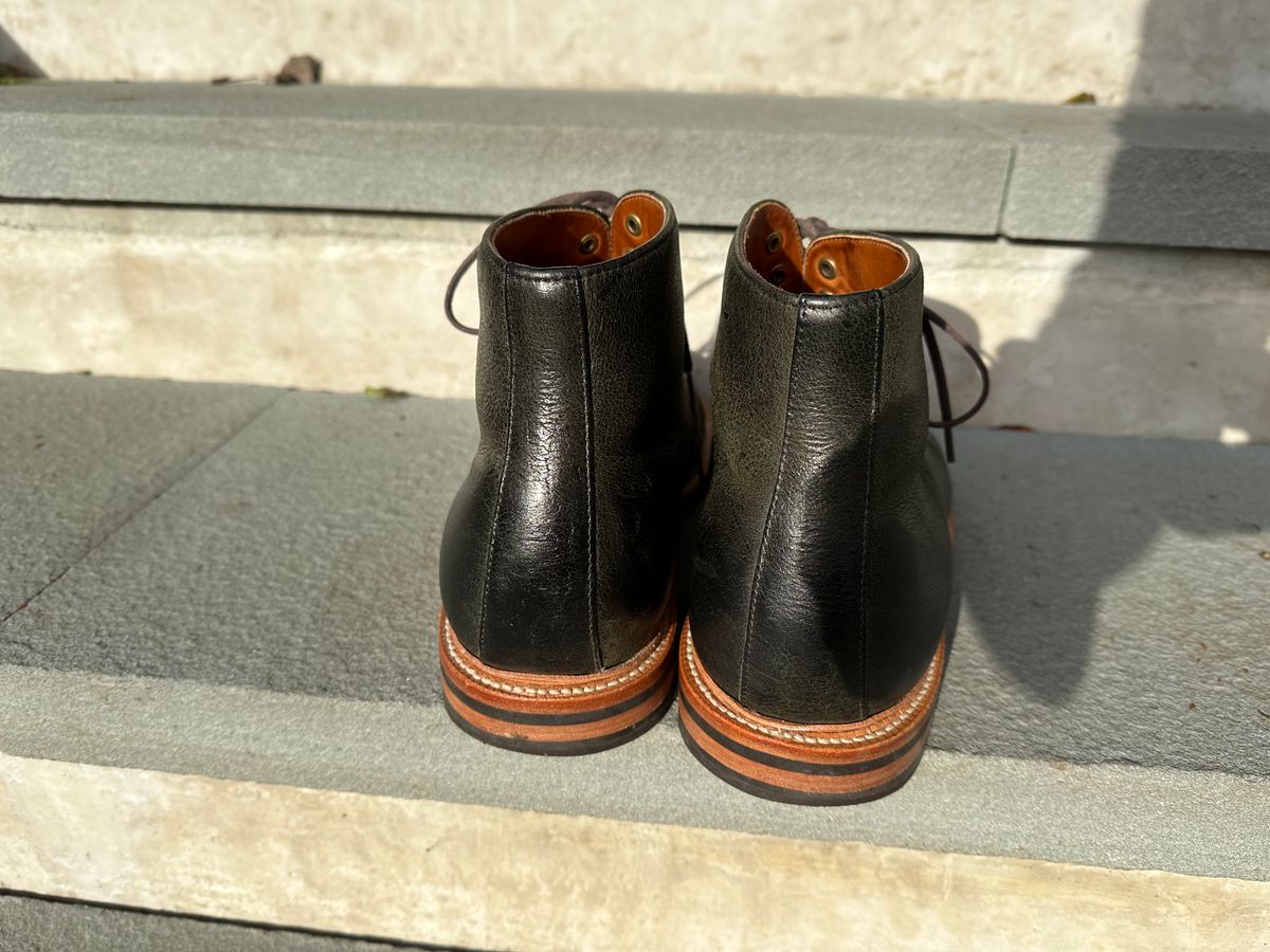 Photo by npaust on December 2, 2022 of the Grant Stone Cap Toe Boot in C.F. Stead Forest Kudu.