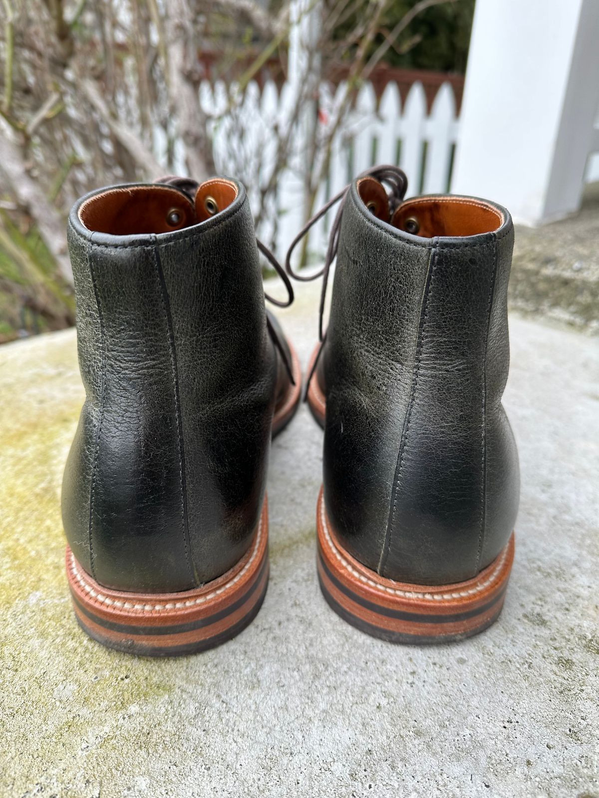 Photo by npaust on February 4, 2023 of the Grant Stone Cap Toe Boot in C.F. Stead Forest Kudu.