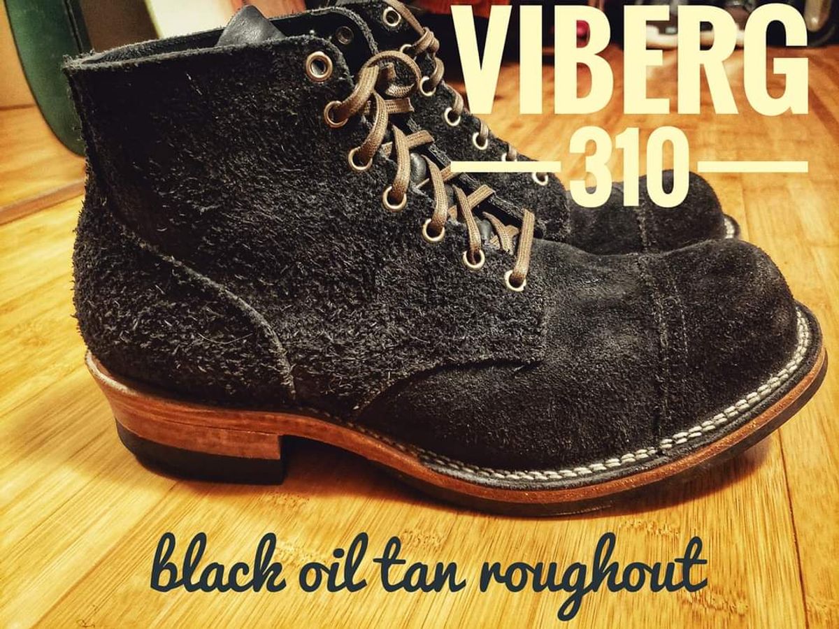 Photo by nobnix on September 24, 2024 of the Viberg Service Boot in Seidel Black Oil Tan Roughout.