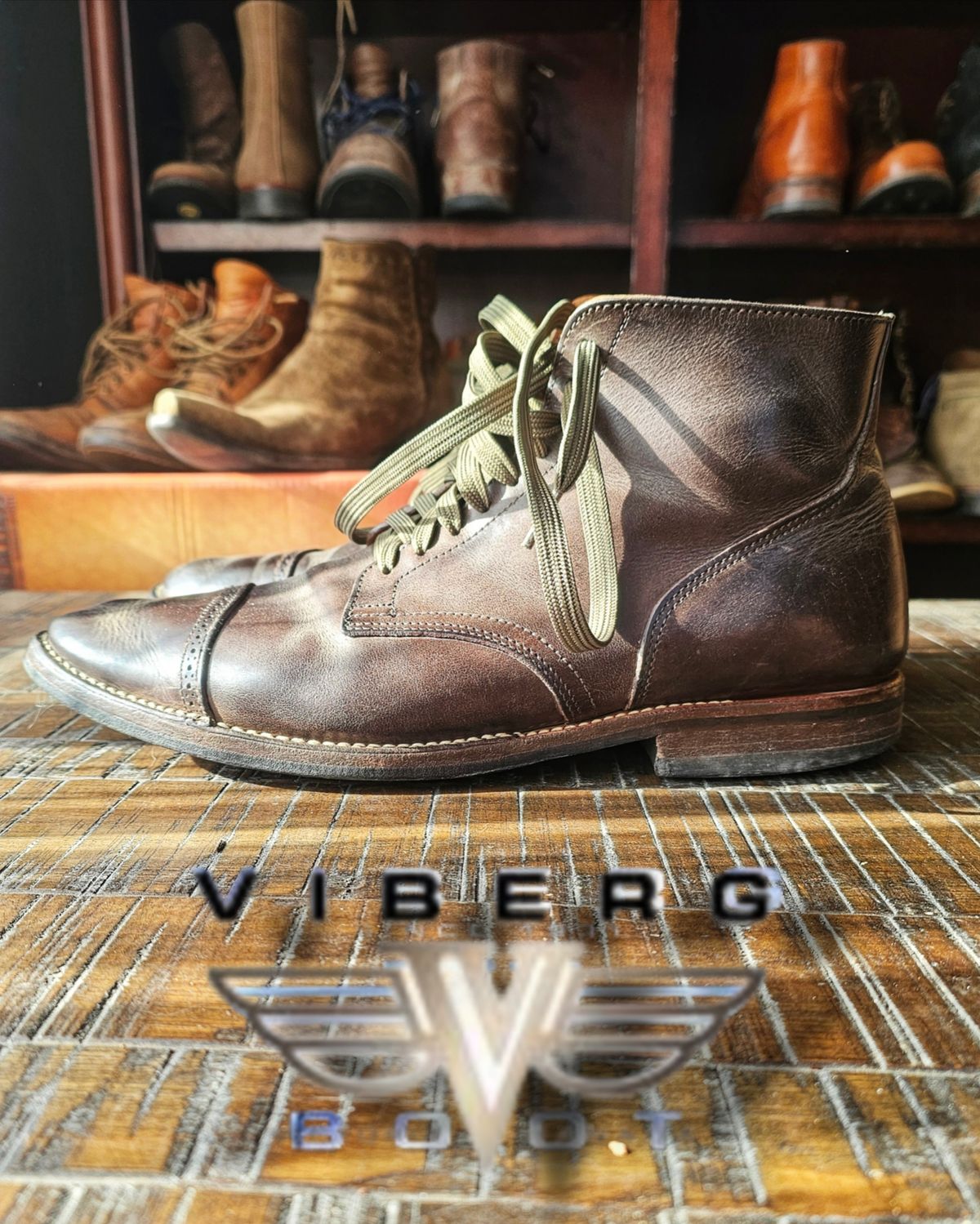 Photo by nobnix on June 20, 2025 of the Viberg Captoe in Brown Matte Calfskin.
