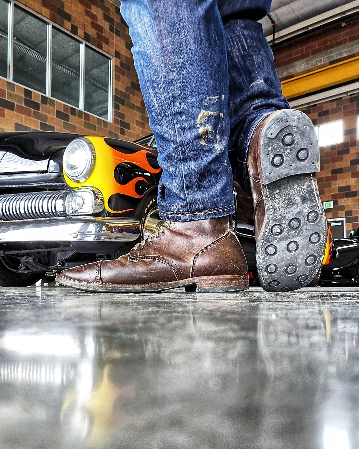 Photo by nobnix on June 27, 2025 of the Viberg Captoe in Brown Matte Calfskin.
