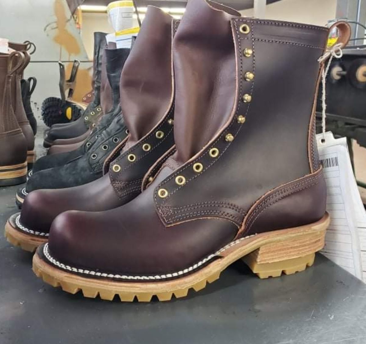 Photo by nobnix on April 2, 2023 of the Nicks Urban Logger in Wickett & Craig Burgundy Oiled Latigo.