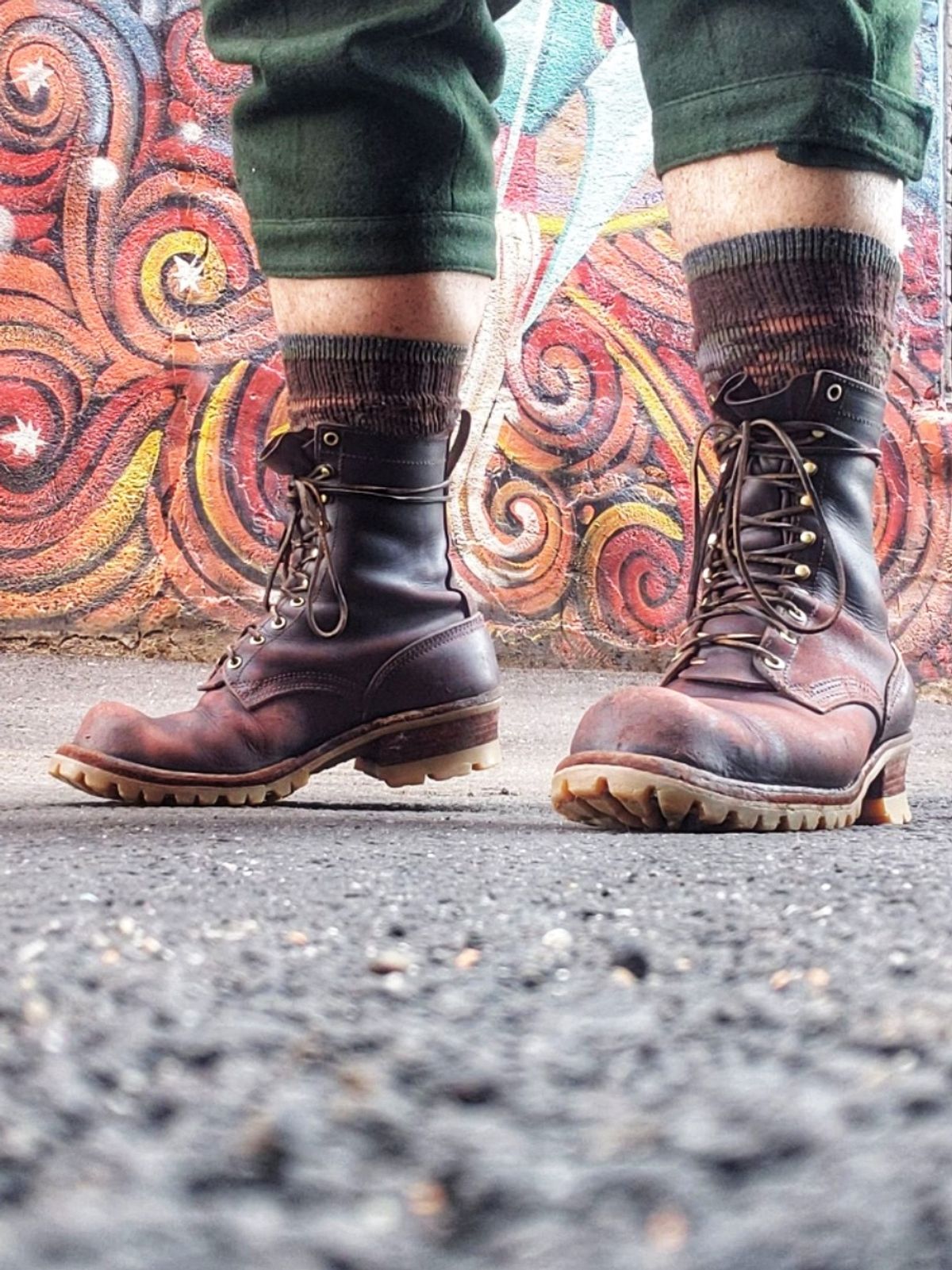 Photo by nobnix on May 26, 2025 of the Nicks Urban Logger in Wickett & Craig Burgundy Oiled Latigo.