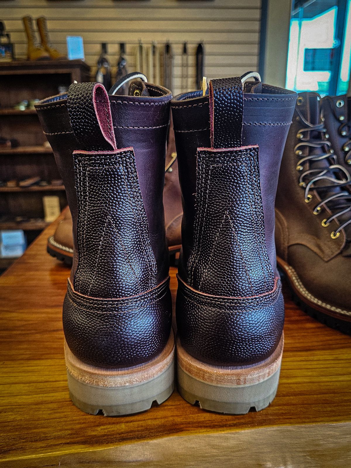 Photo by nobnix on September 25, 2025 of the Nicks Urban Logger in Wickett & Craig Burgundy Oiled Latigo.