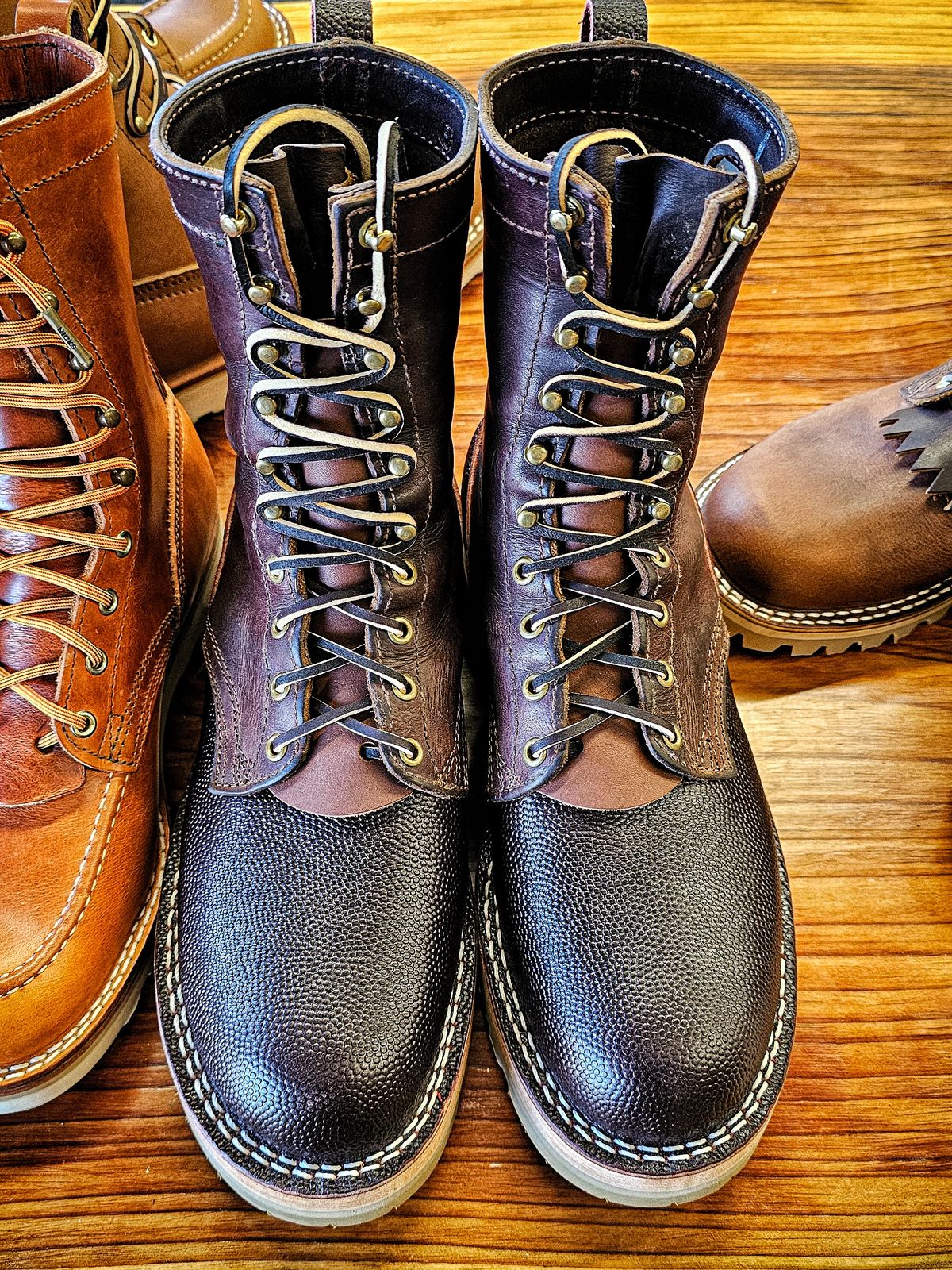 Photo by nobnix on September 25, 2025 of the Nicks Urban Logger in Wickett & Craig Burgundy Oiled Latigo.