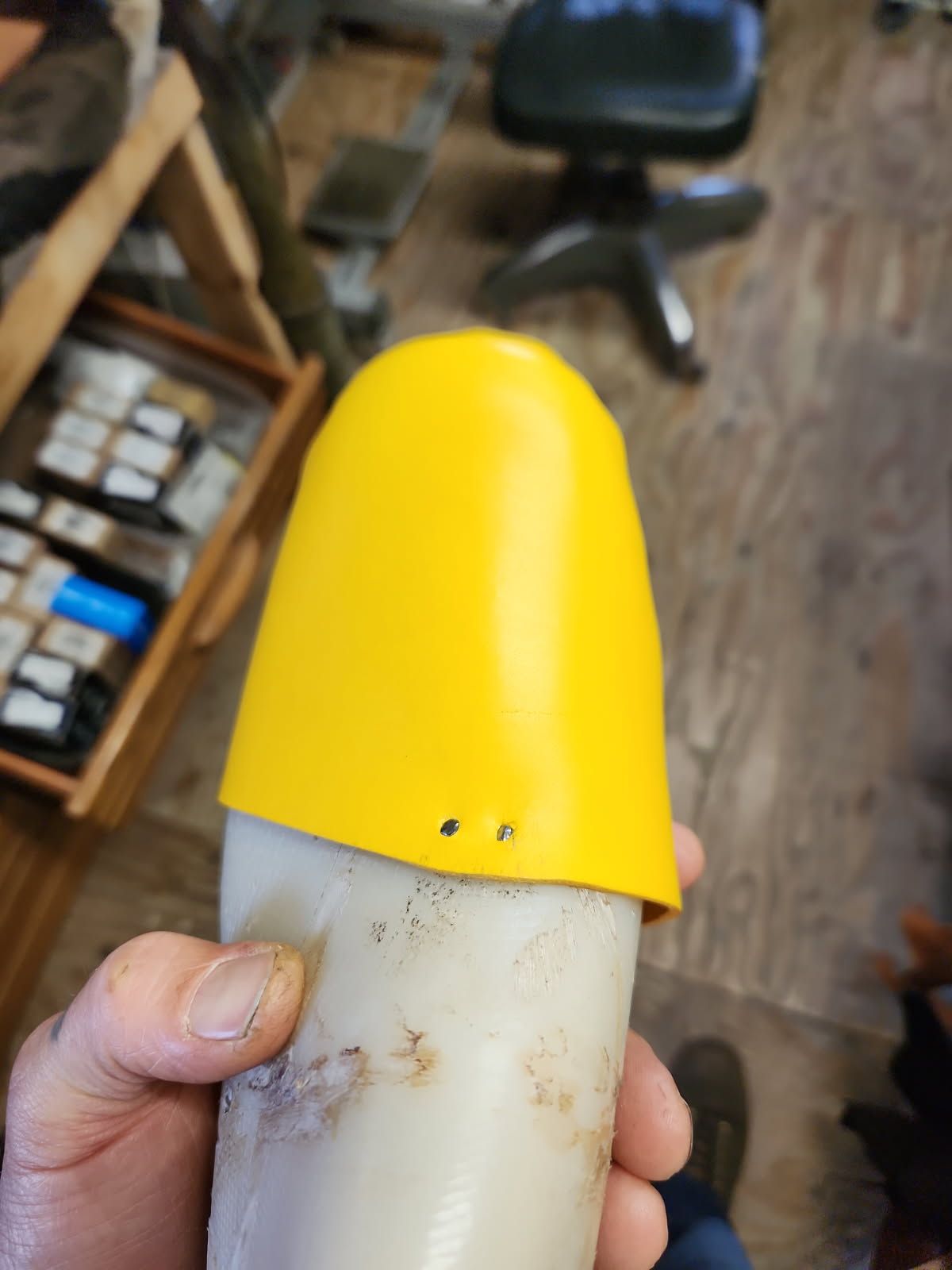Photo by nobnix on June 27, 2025 of the Open Road Banana Boot in Vienna Collection Yellow Veg Tanned Firm Harness(7to8oz).