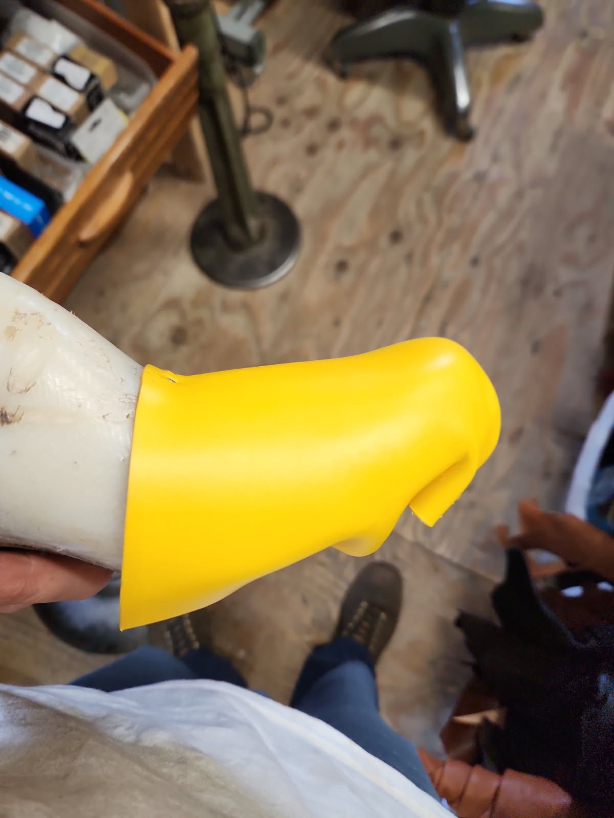 Photo by nobnix on June 27, 2025 of the Open Road Banana Boot in Vienna Collection Yellow Veg Tanned Firm Harness(7to8oz).