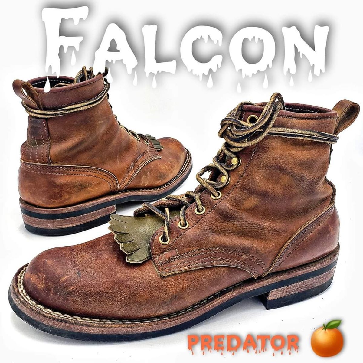 Photo by nobnix on April 2, 2023 of the Nicks Falcon in Horween Orange Predator.