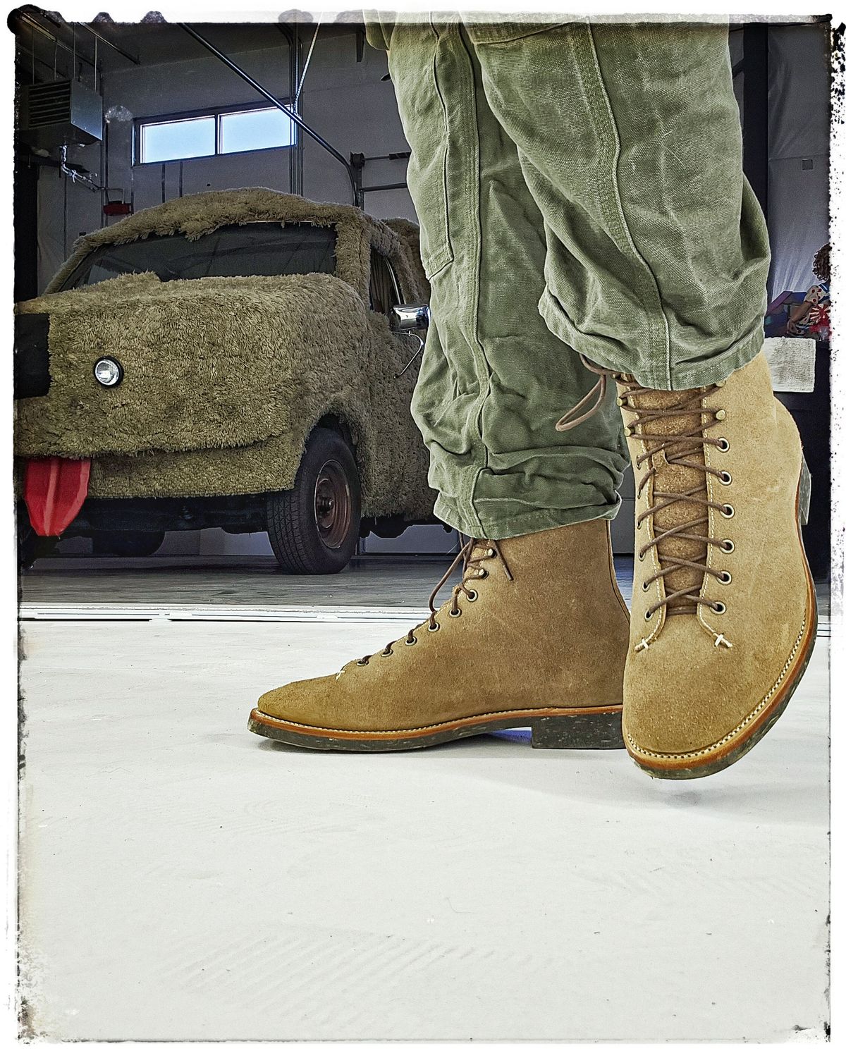 Photo by nobnix on July 2, 2025 of the Briselblack The Buck Wholecut Lace to Toe in Horween Natural Chromexcel.