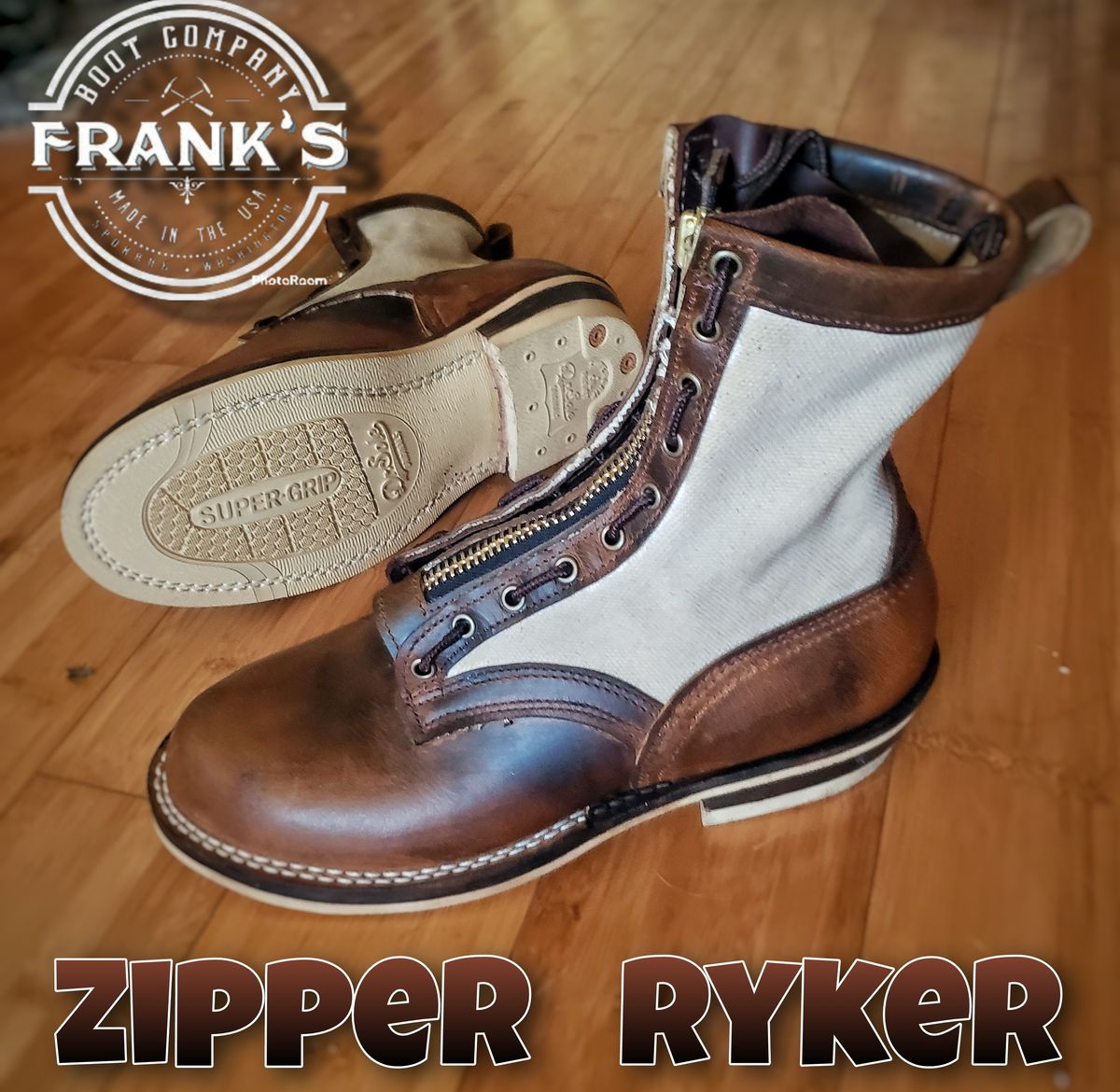 Photo by nobnix on September 25, 2022 of the Frank's Boots Ryker AT in Arif & Sons Hand Waxed Antique Brown.