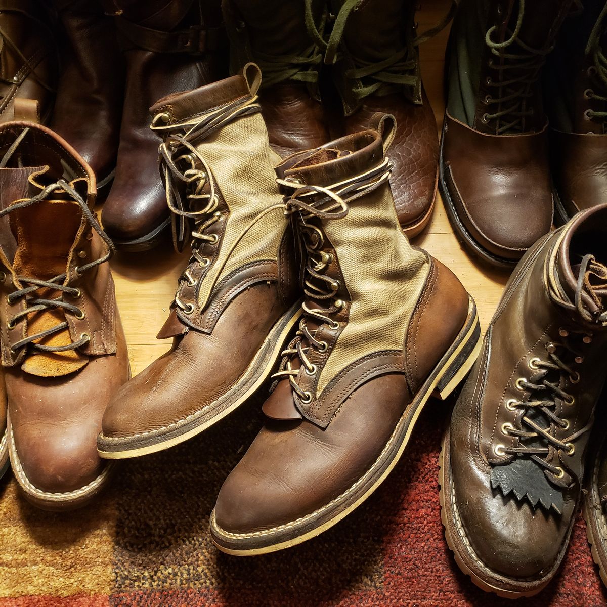 Photo by nobnix on December 5, 2022 of the Frank's Boots Ryker AT in Arif & Sons Hand Waxed Antique Brown.
