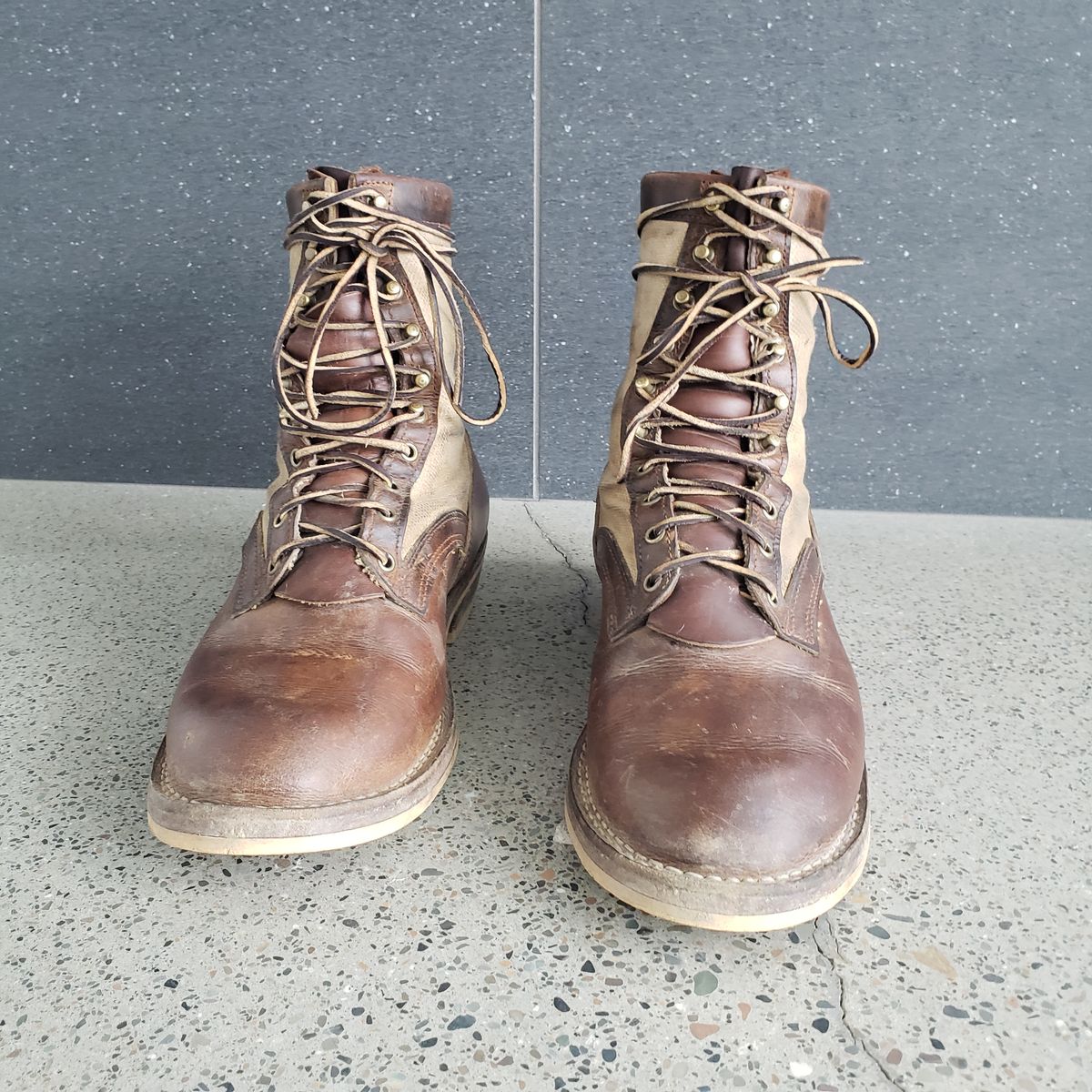 Photo by nobnix on January 5, 2023 of the Frank's Boots Ryker AT in Arif & Sons Hand Waxed Antique Brown.