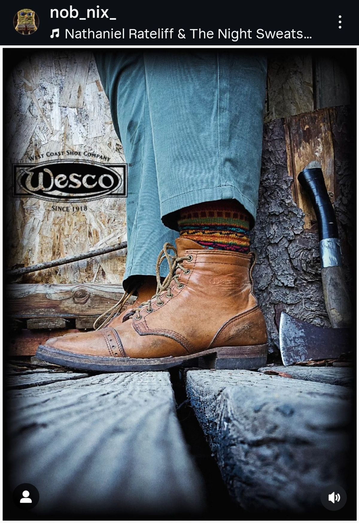Photo by nobnix on June 11, 2025 of the Wesco Hendrik in Unknown Natural Veg Tan.