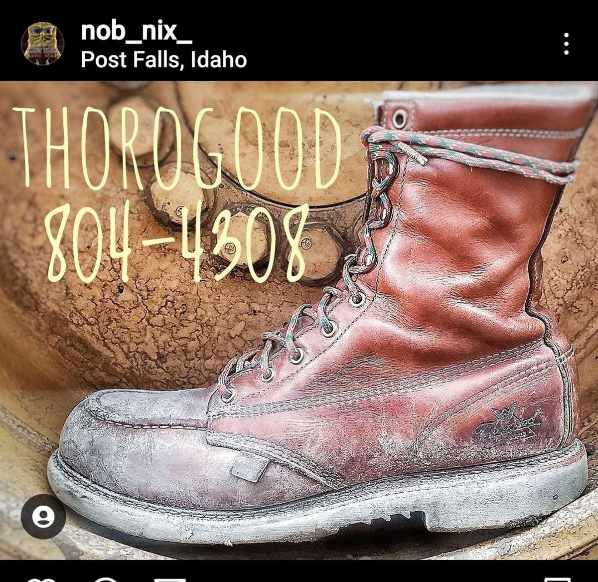 Photo by nobnix on April 2, 2023 of the Thorogood in Unknown Material.