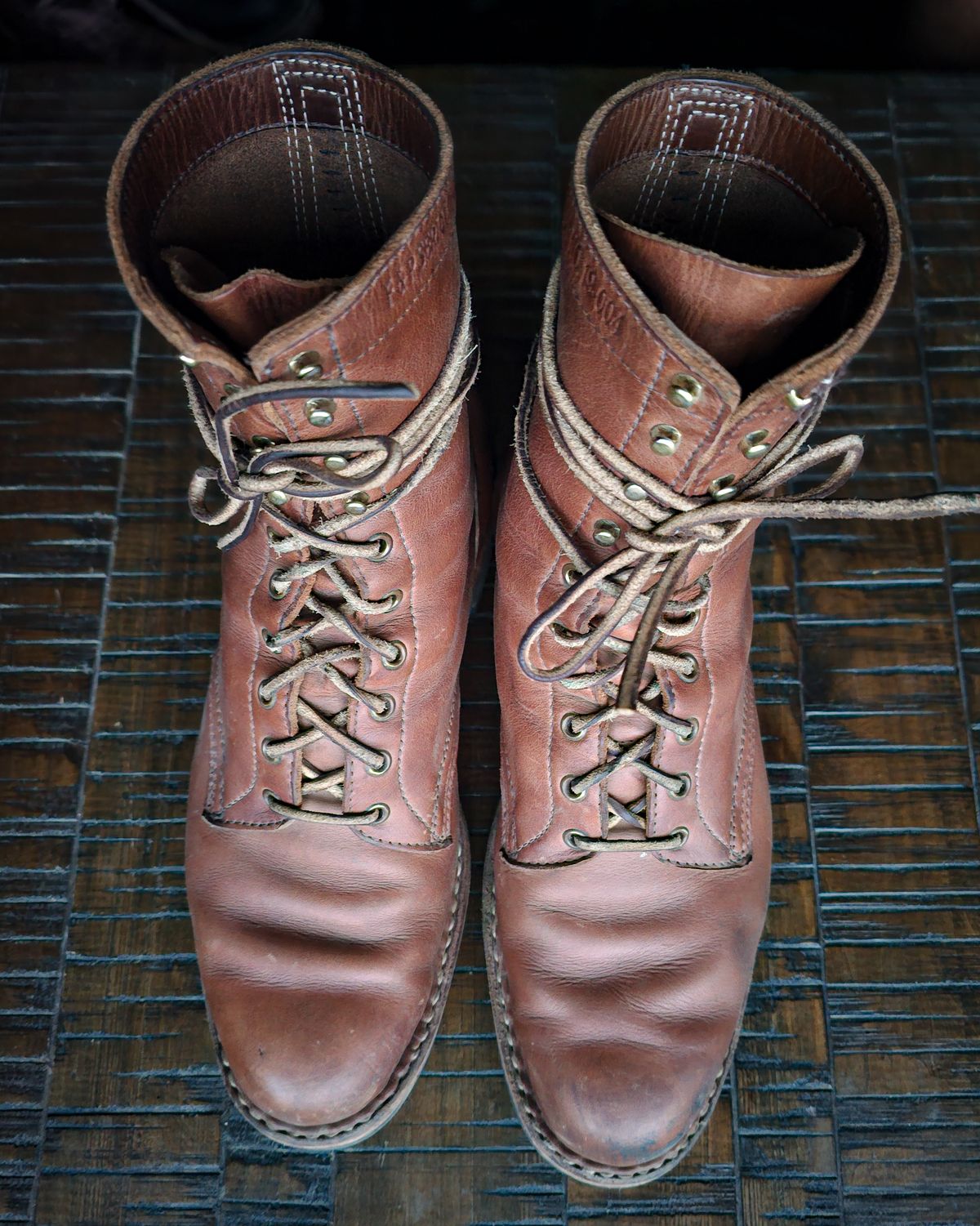 Photo by nobnix on June 14, 2025 of the White's MP-Sherman Plain Toe in Horween Natural Chromexcel.