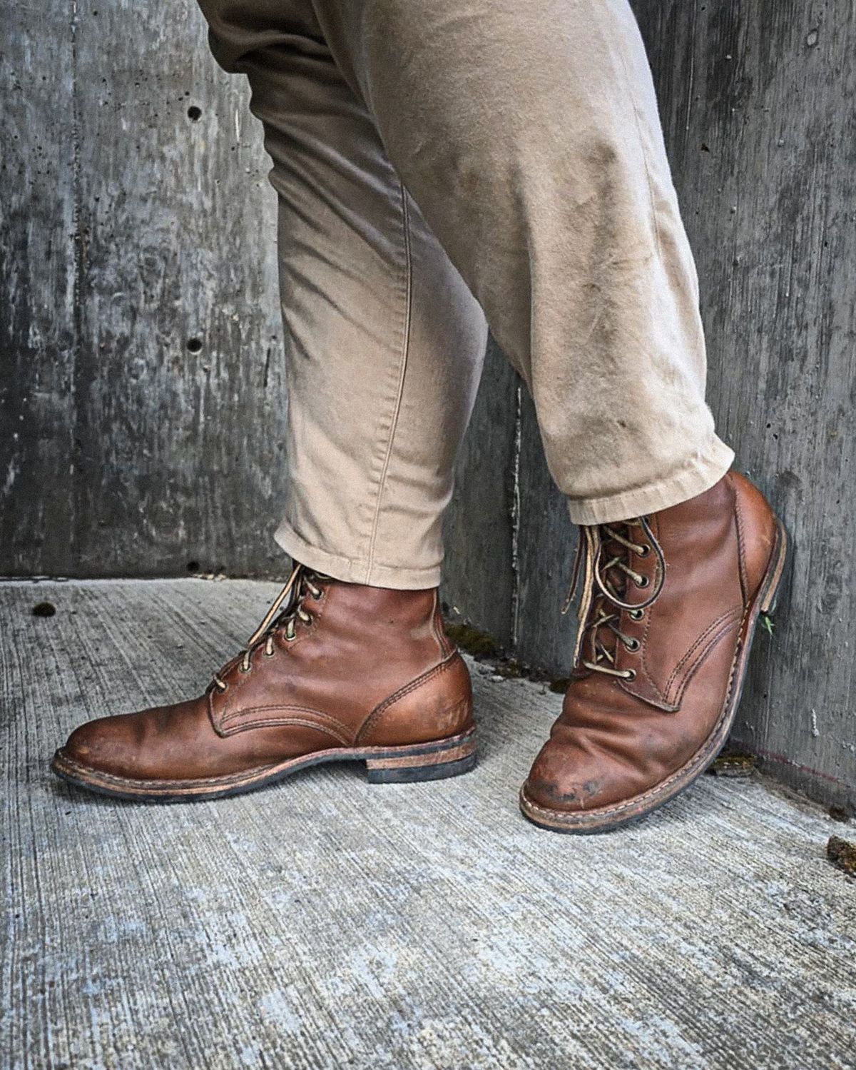 Photo by nobnix on June 17, 2025 of the White's MP-Sherman Plain Toe in Horween Natural Chromexcel.