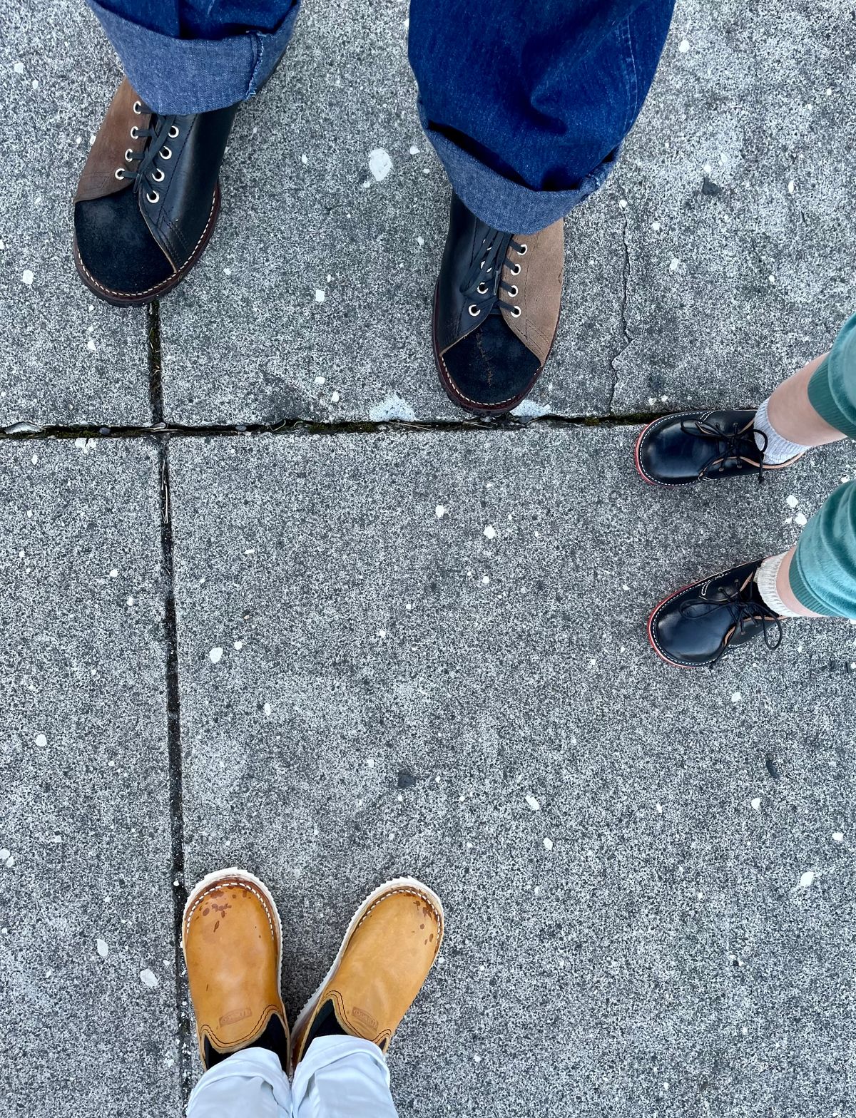 Photo by FrankLeeFineLeathers on October 9, 2023 of the Self-Made Monkey Boot in Horween Black Chromexcel Horsehide.