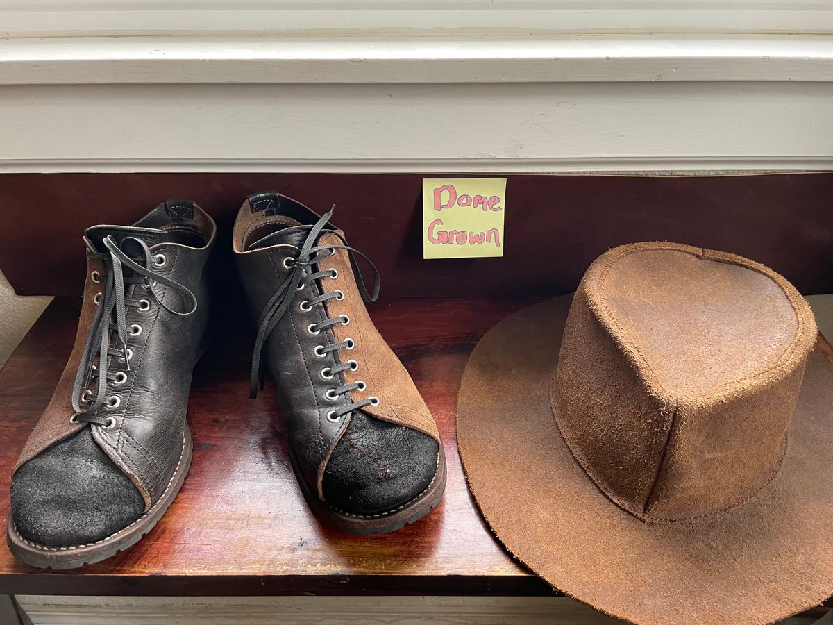 Photo by FrankLeeFineLeathers on November 3, 2023 of the Self-Made Monkey Boot in Horween Black Chromexcel Horsehide.