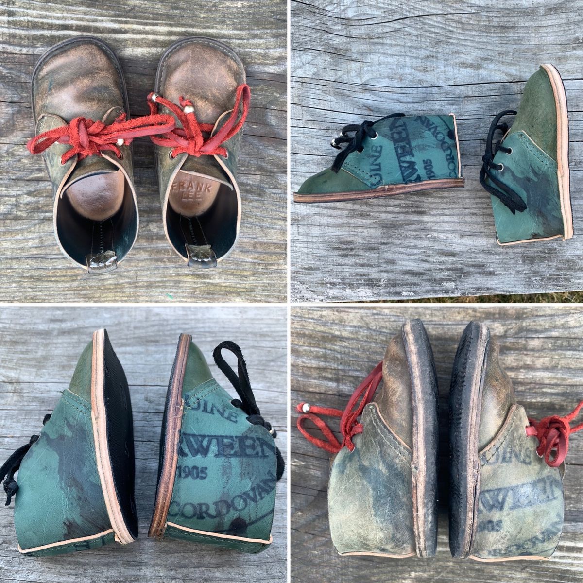 Photo by FrankLeeFineLeathers on May 9, 2021 of the Self-Made chukka in Horween Reverse Shell Cordovan.