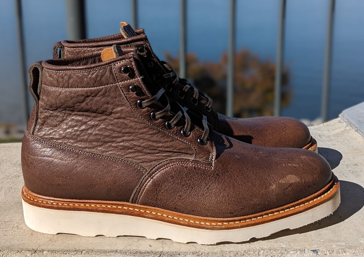 Photo by ento28 on November 4, 2023 of the Viberg Scout Boot in C.F. Stead Fog Waxed Veldt.