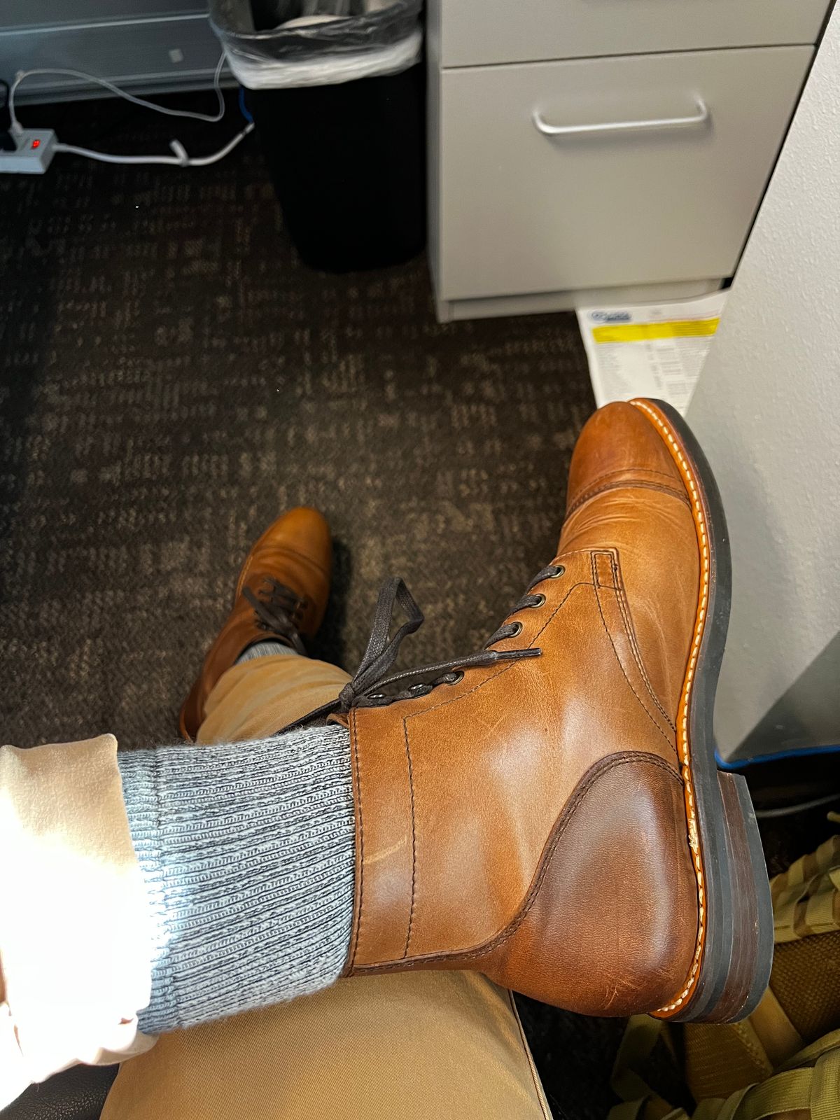Photo by Smittysan on February 15, 2023 of the Thursday Captain in Horween Natural Chromexcel.