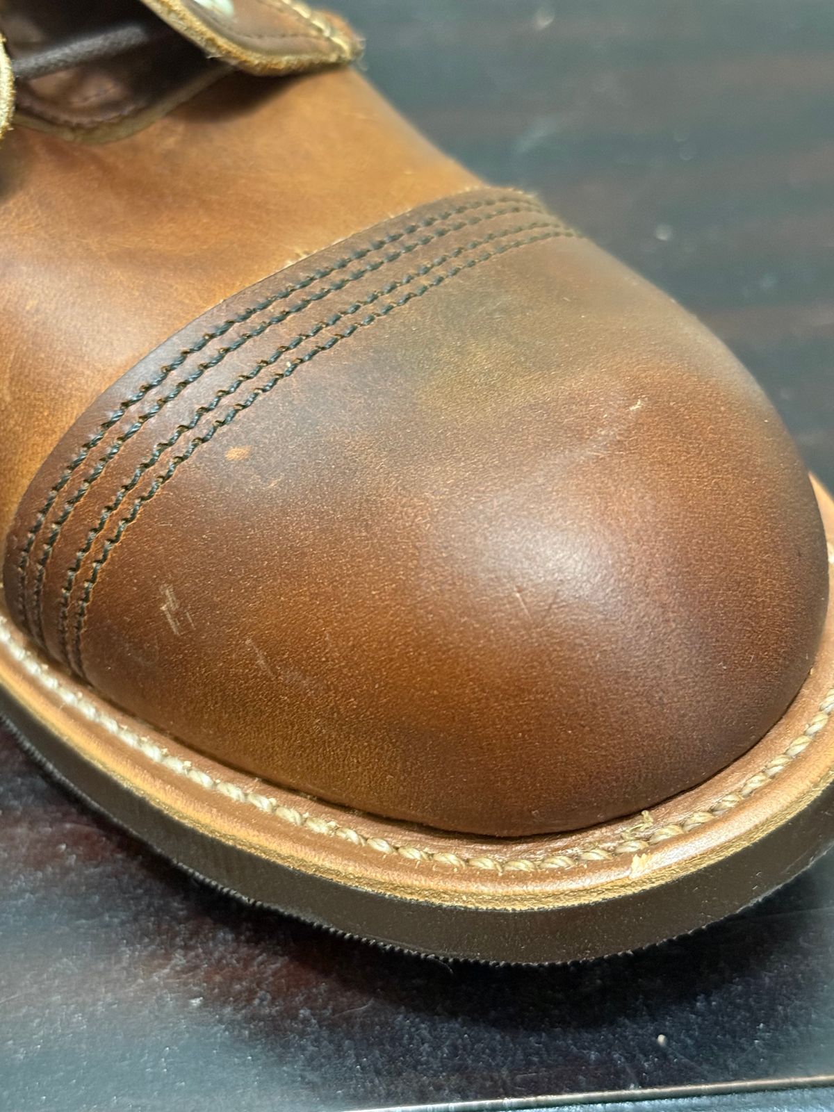 Photo by Smittysan on April 21, 2026 of the Red Wing Iron Ranger in S.B. Foot Copper Rough and Tough.