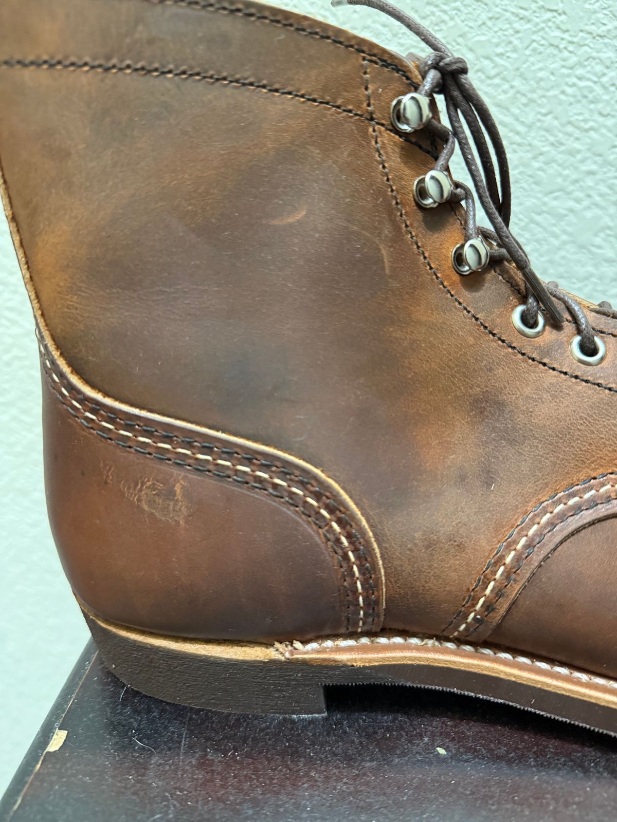 Photo by Smittysan on April 21, 2026 of the Red Wing Iron Ranger in S.B. Foot Copper Rough and Tough.