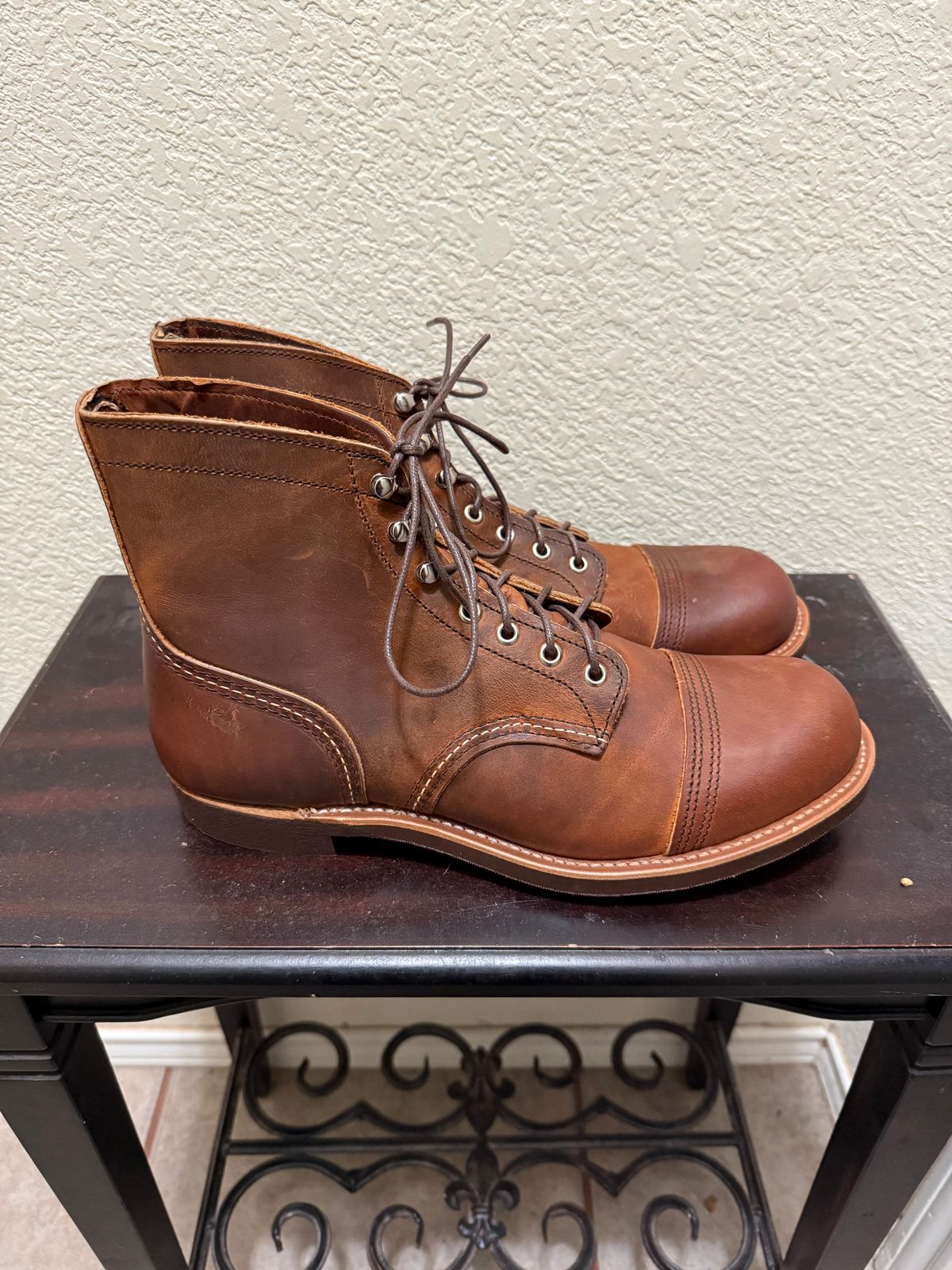 Photo by Smittysan on April 21, 2026 of the Red Wing Iron Ranger in S.B. Foot Copper Rough and Tough.