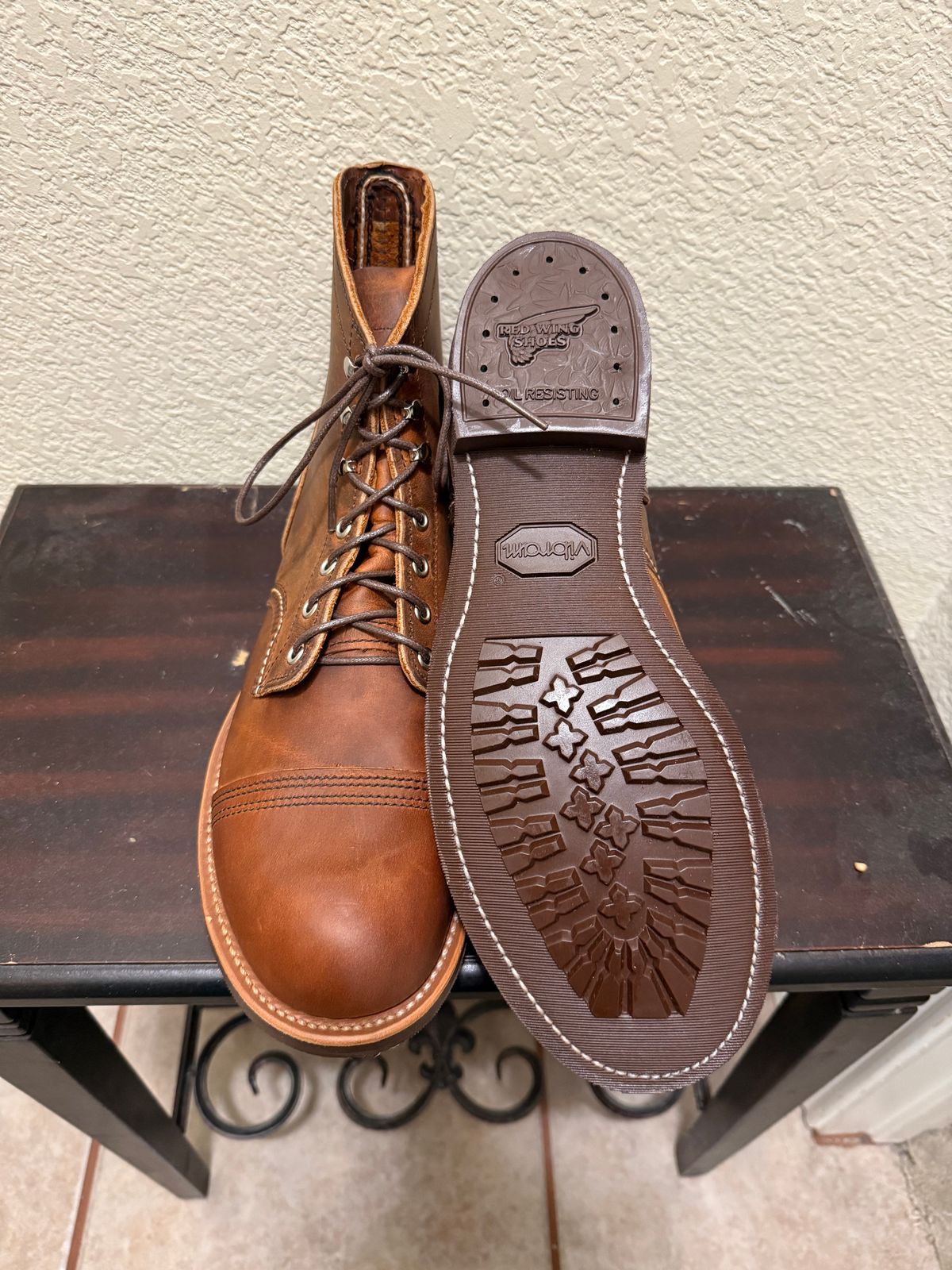 Photo by Smittysan on April 21, 2026 of the Red Wing Iron Ranger in S.B. Foot Copper Rough and Tough.