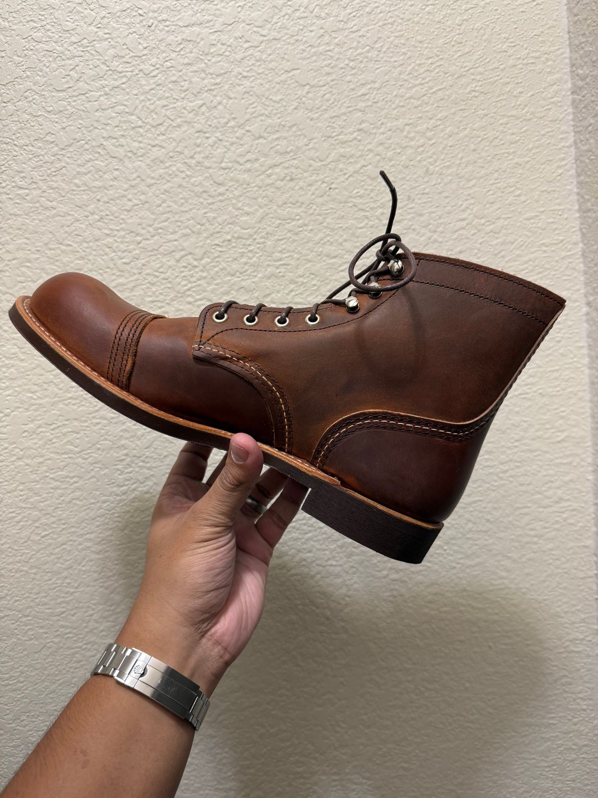 Photo by Smittysan on April 21, 2026 of the Red Wing Iron Ranger in S.B. Foot Copper Rough and Tough.