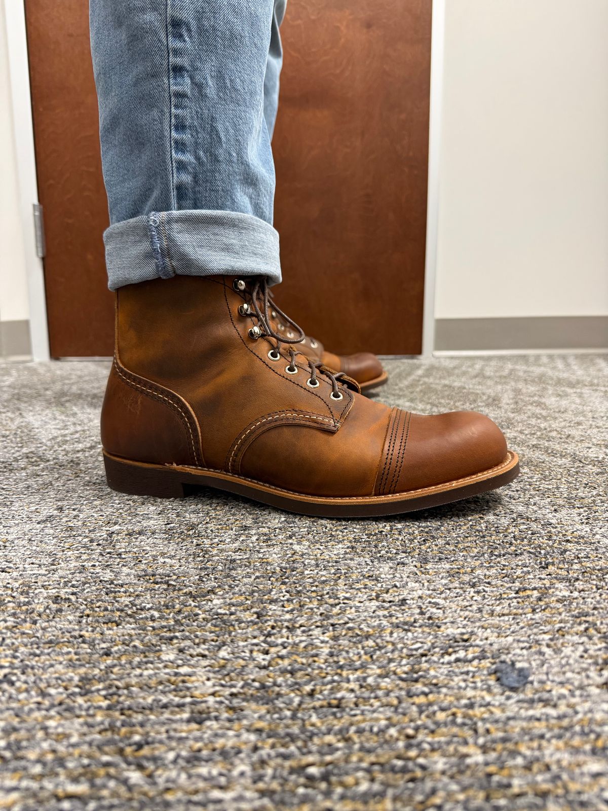 Photo by Smittysan on April 22, 2026 of the Red Wing Iron Ranger in S.B. Foot Copper Rough and Tough.
