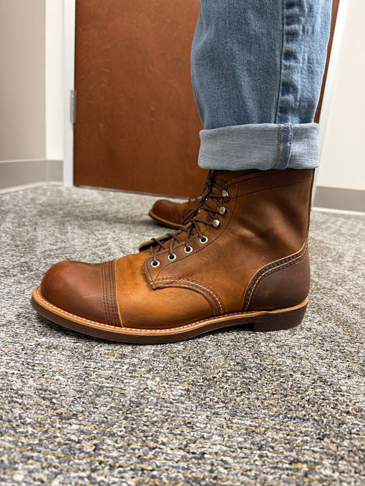 Photo by Smittysan on April 22, 2026 of the Red Wing Iron Ranger in S.B. Foot Copper Rough and Tough.