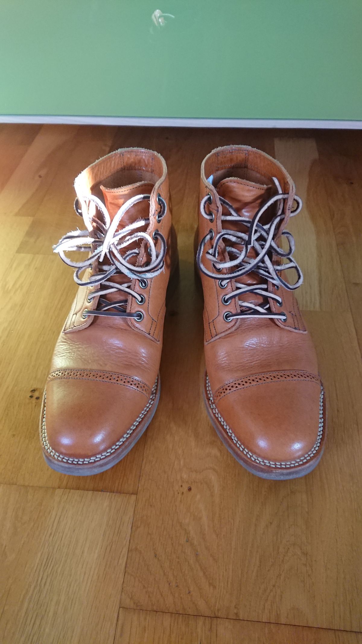 Photo by sowakichi on June 5, 2023 of the Viberg Service Boot BCT in Tochigi Natural Cowhide.